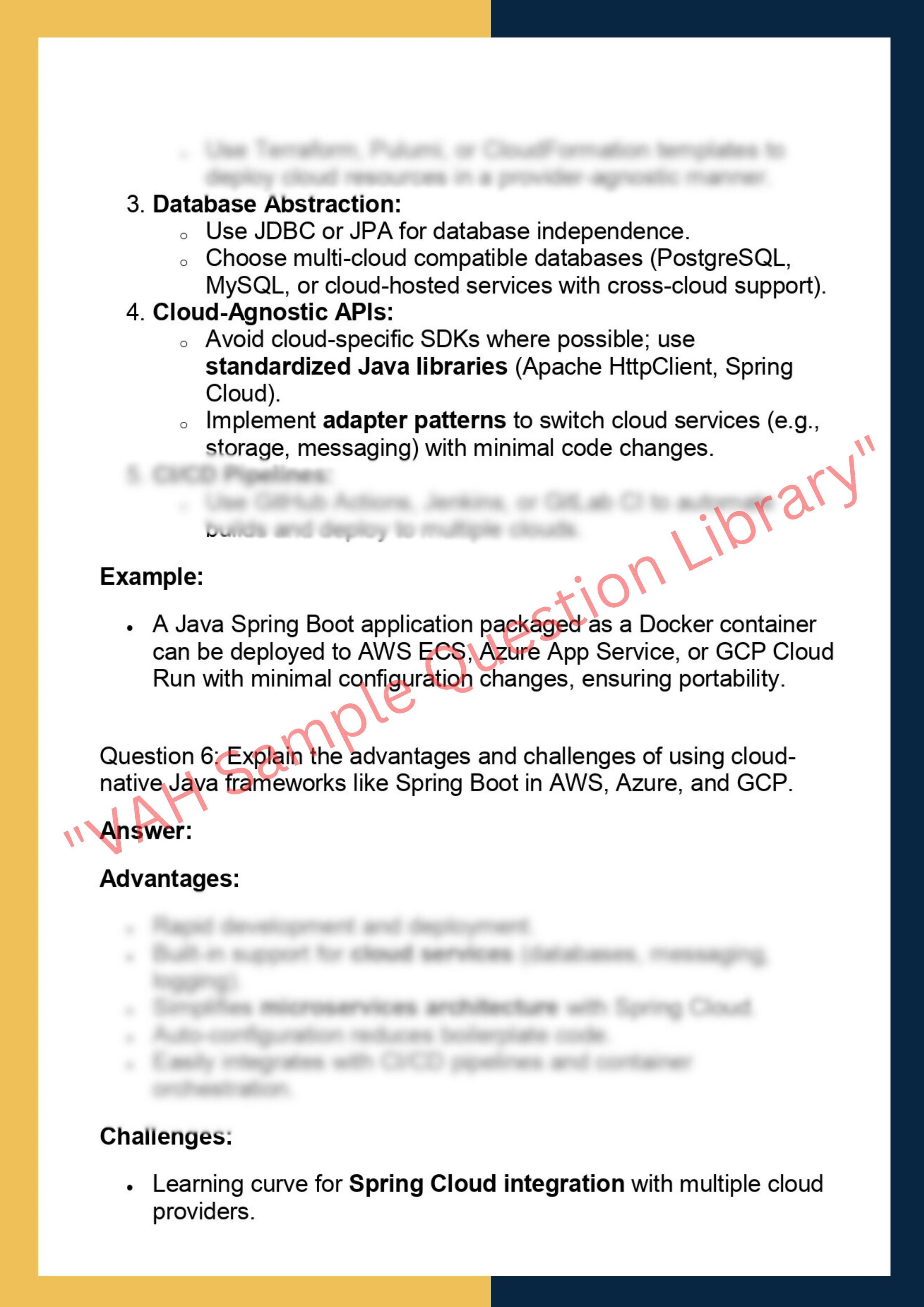 CCJ617 – Cloud  Computing with Java 6