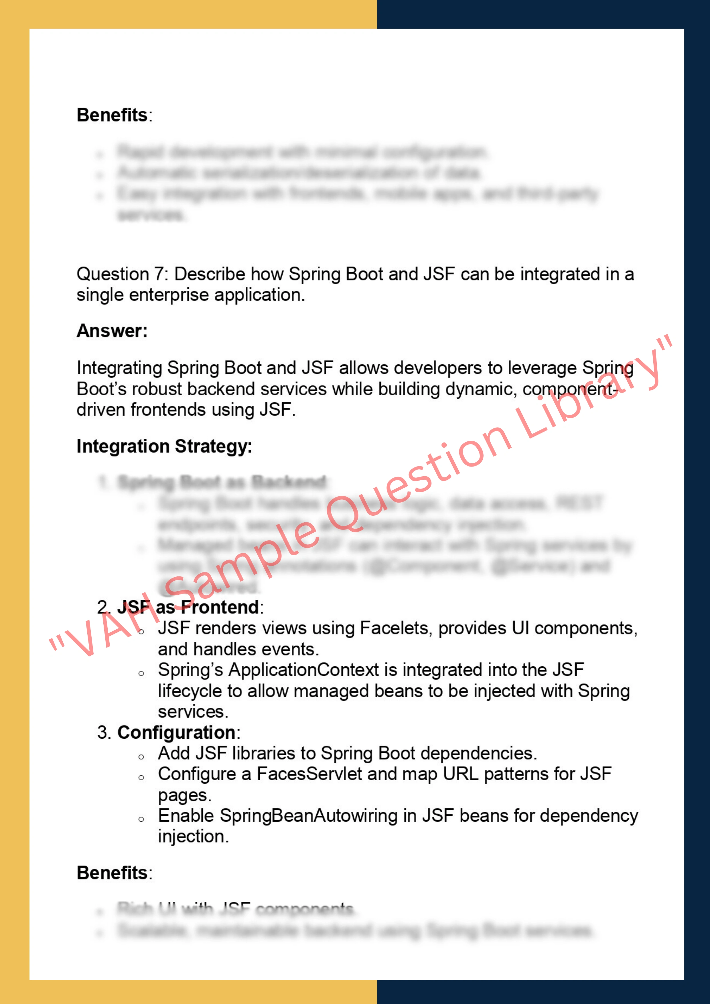 AWF637 – Advanced Web Frameworks (Spring  Boot, JSF) 6