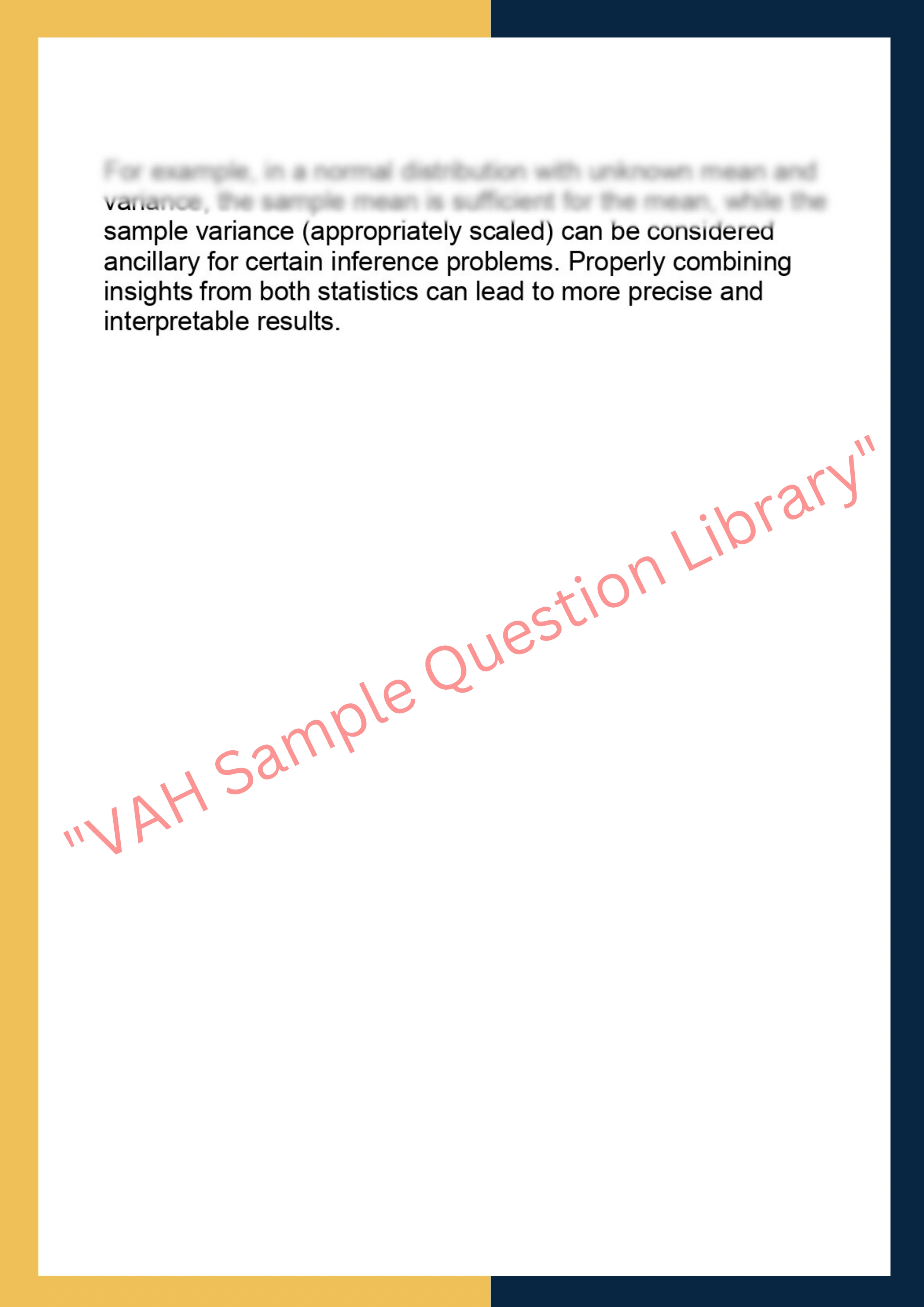 601 – Statistical Theory I 6