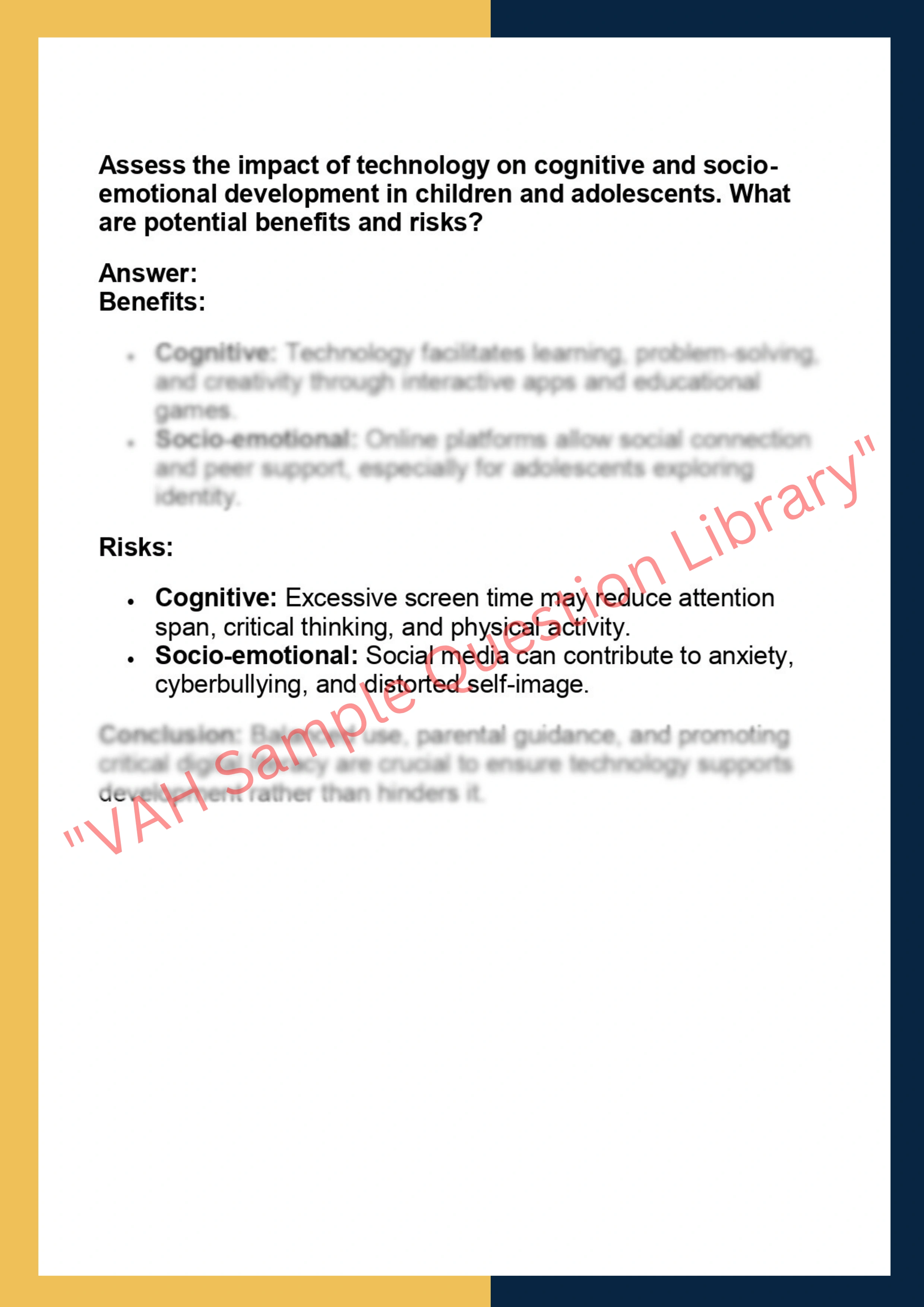 PSY201 –  Developmental Psychology 6