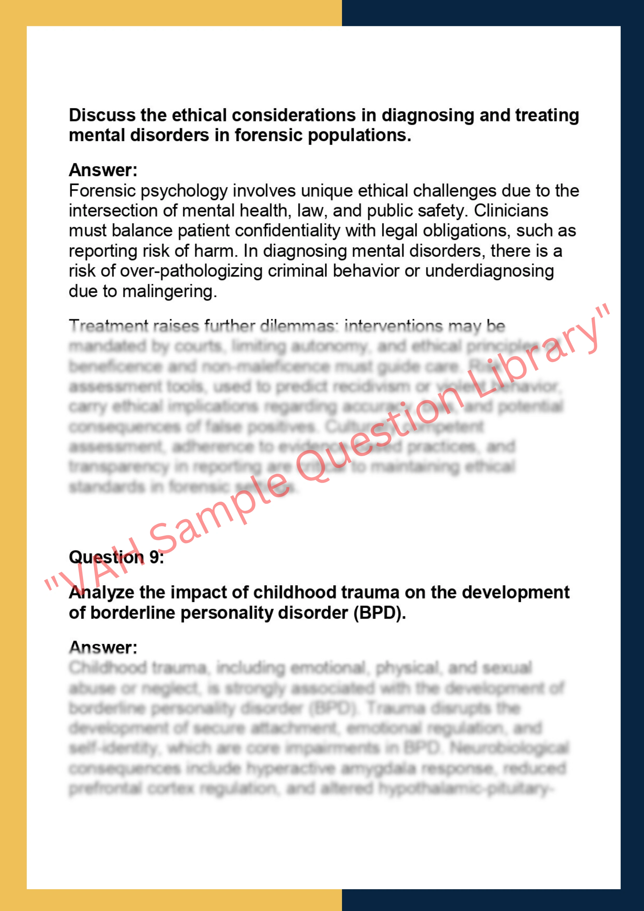 PSY301 –  Abnormal Psychology 6