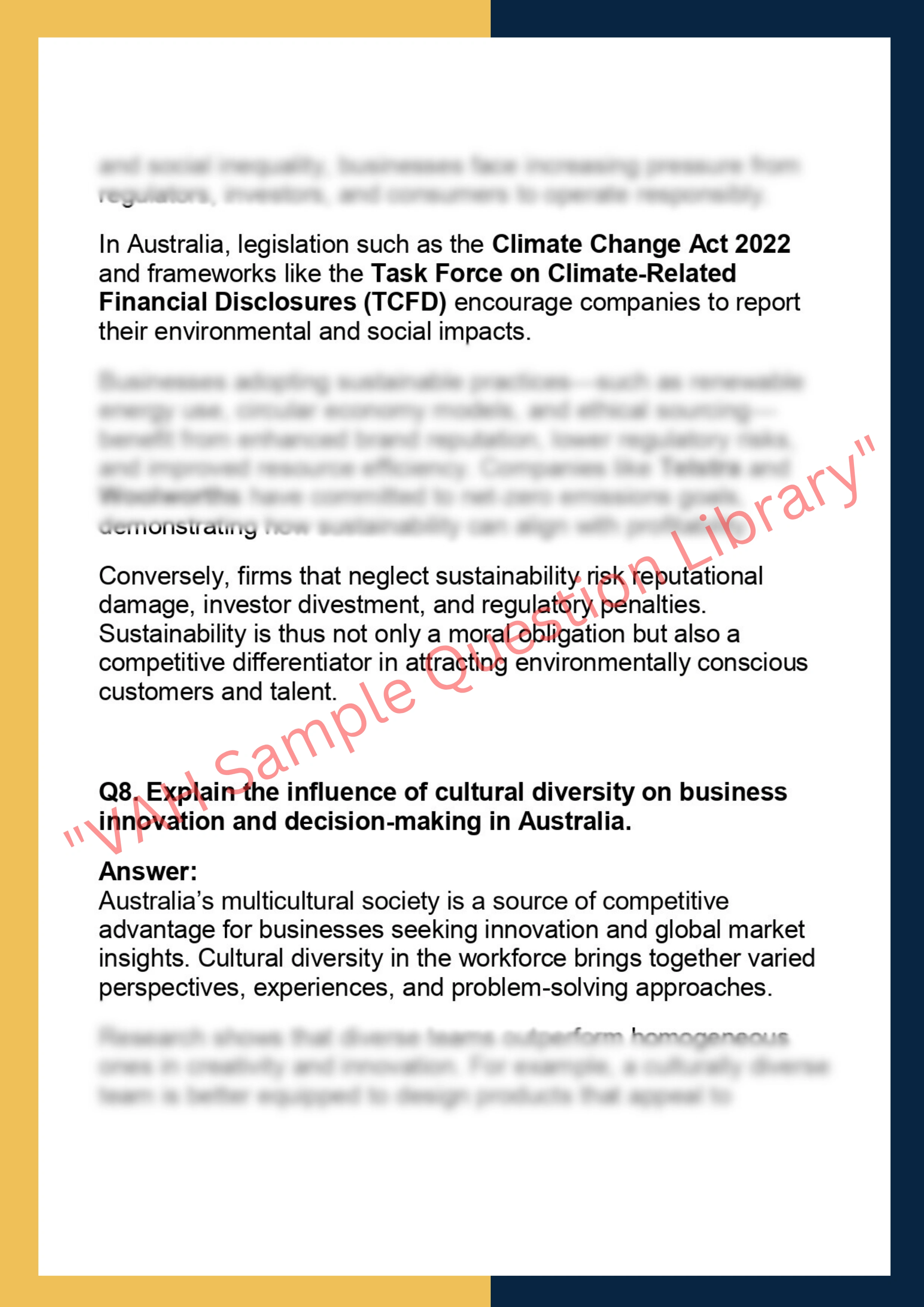 BUS101 –  Business Studies 6