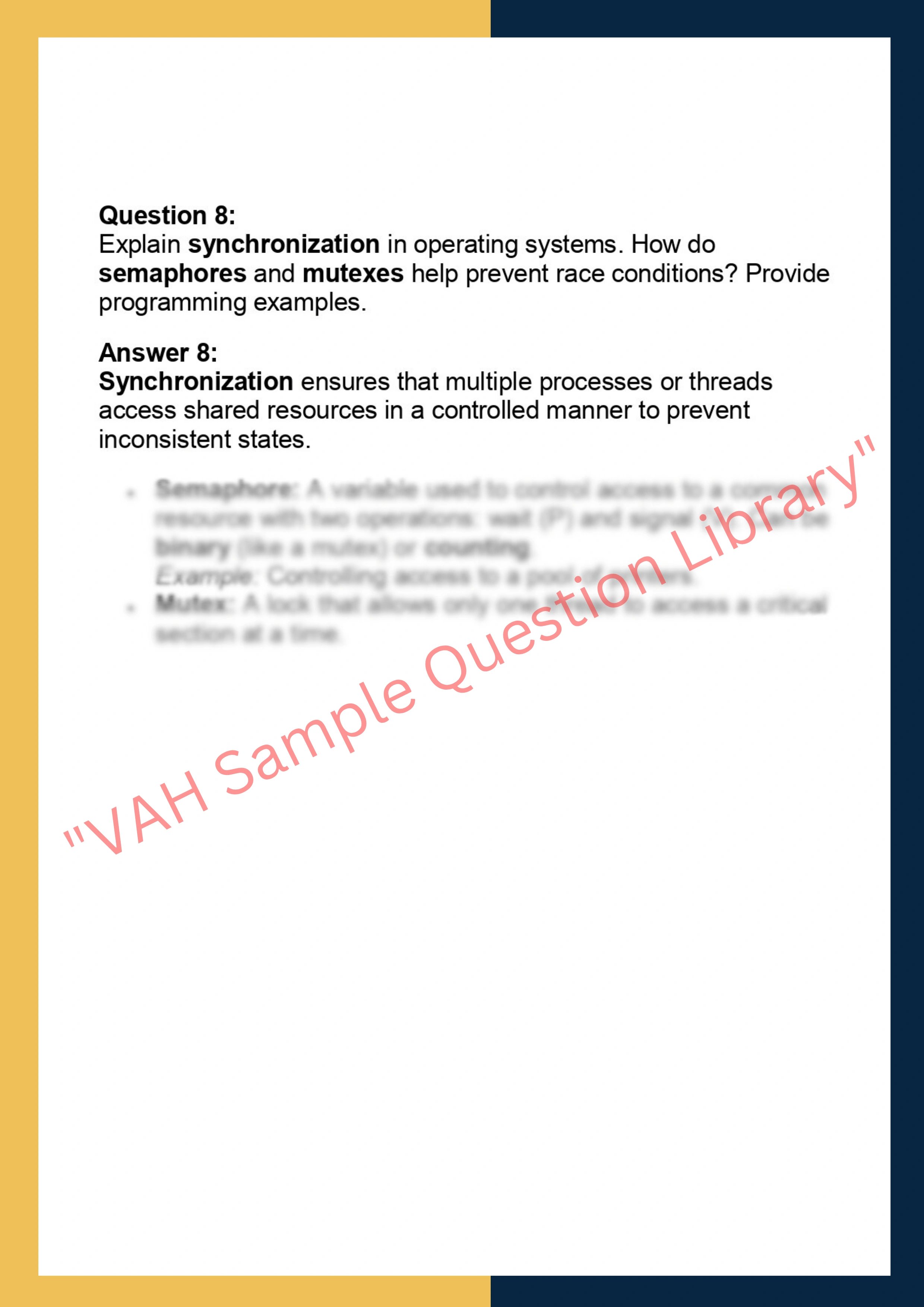 CS302 – Operating Systems Programming 6