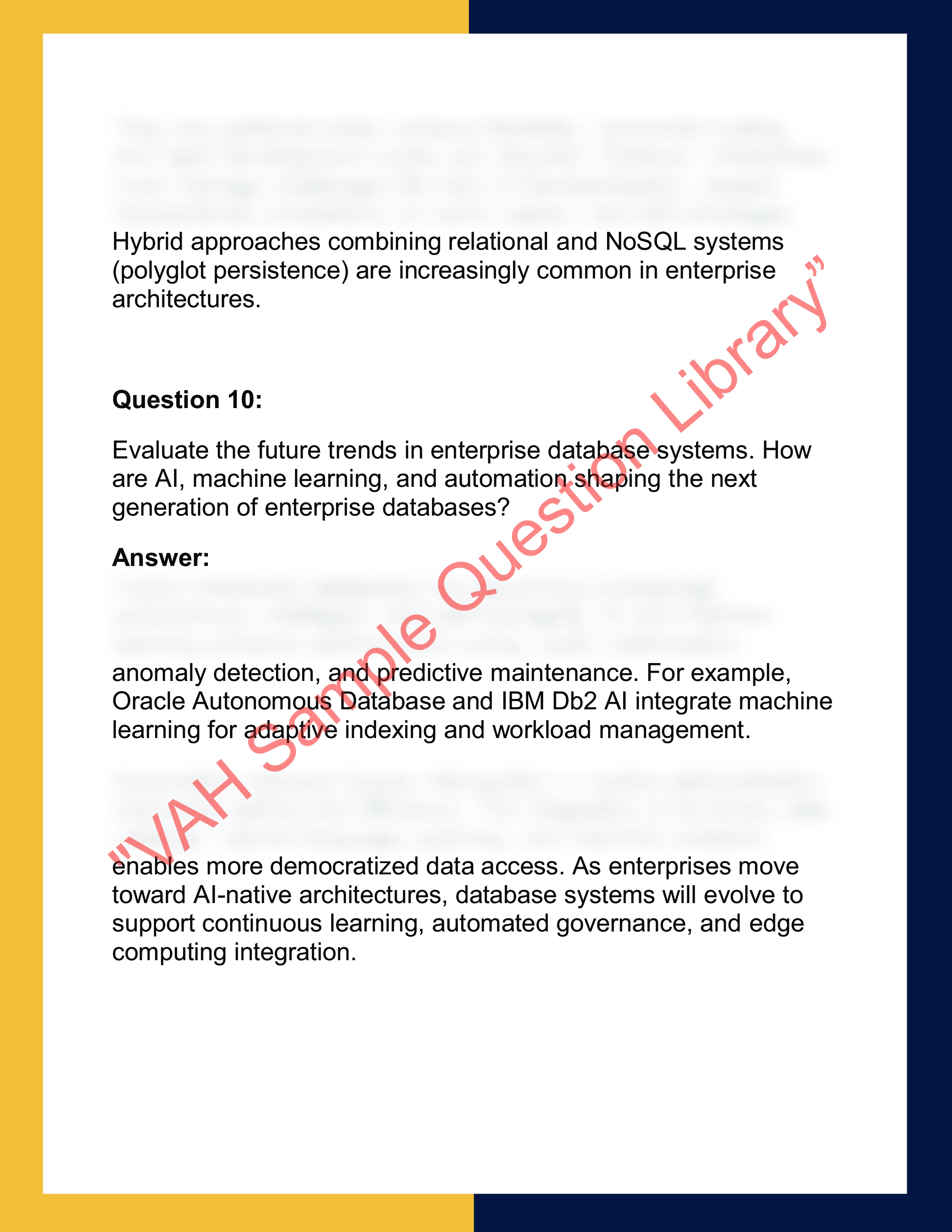 INFO620 – Enterprise Database Systems 6