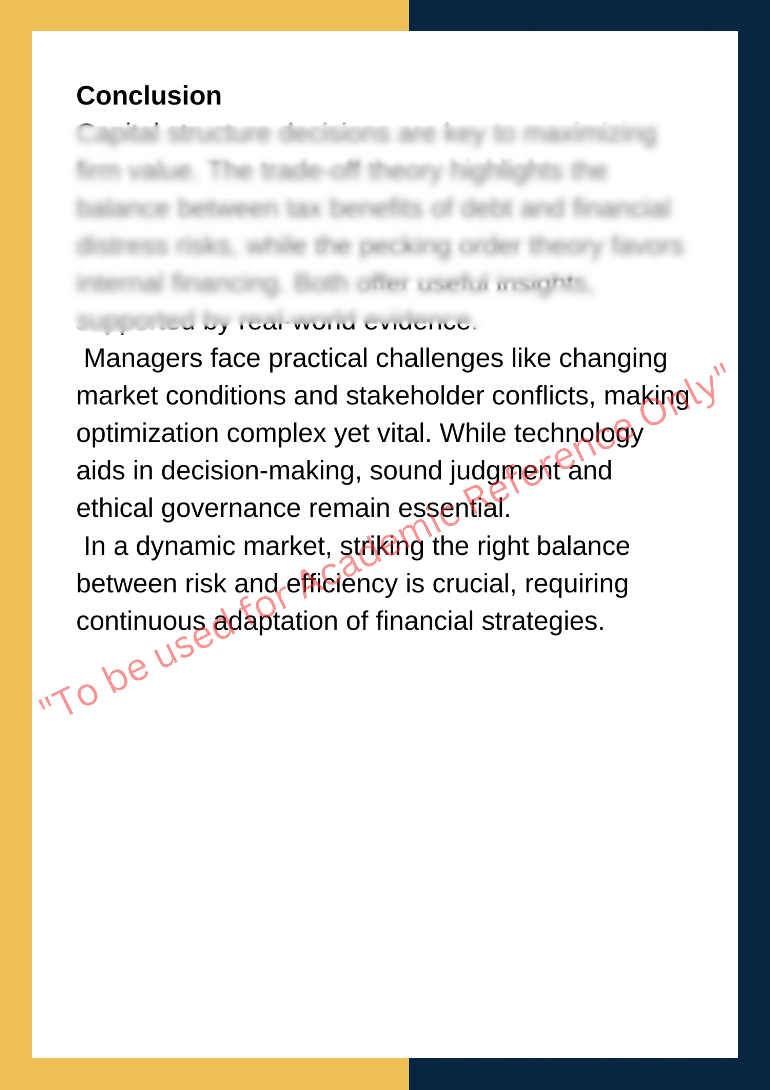 Assignment Sample Of Subject Corporate Finance – ACCT2001 7