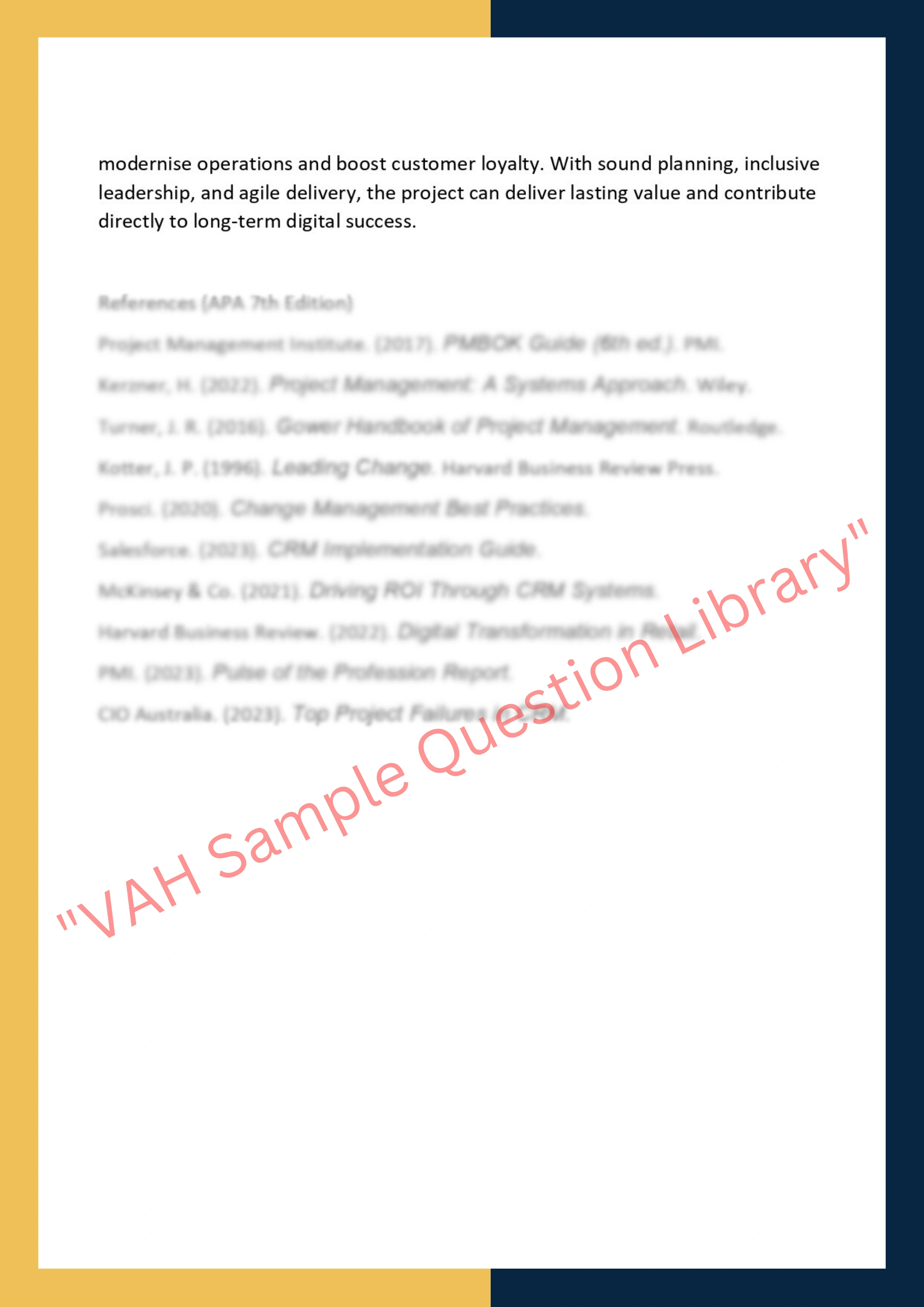 PROJ6001- Project Management Principles: Individual Written Report 6