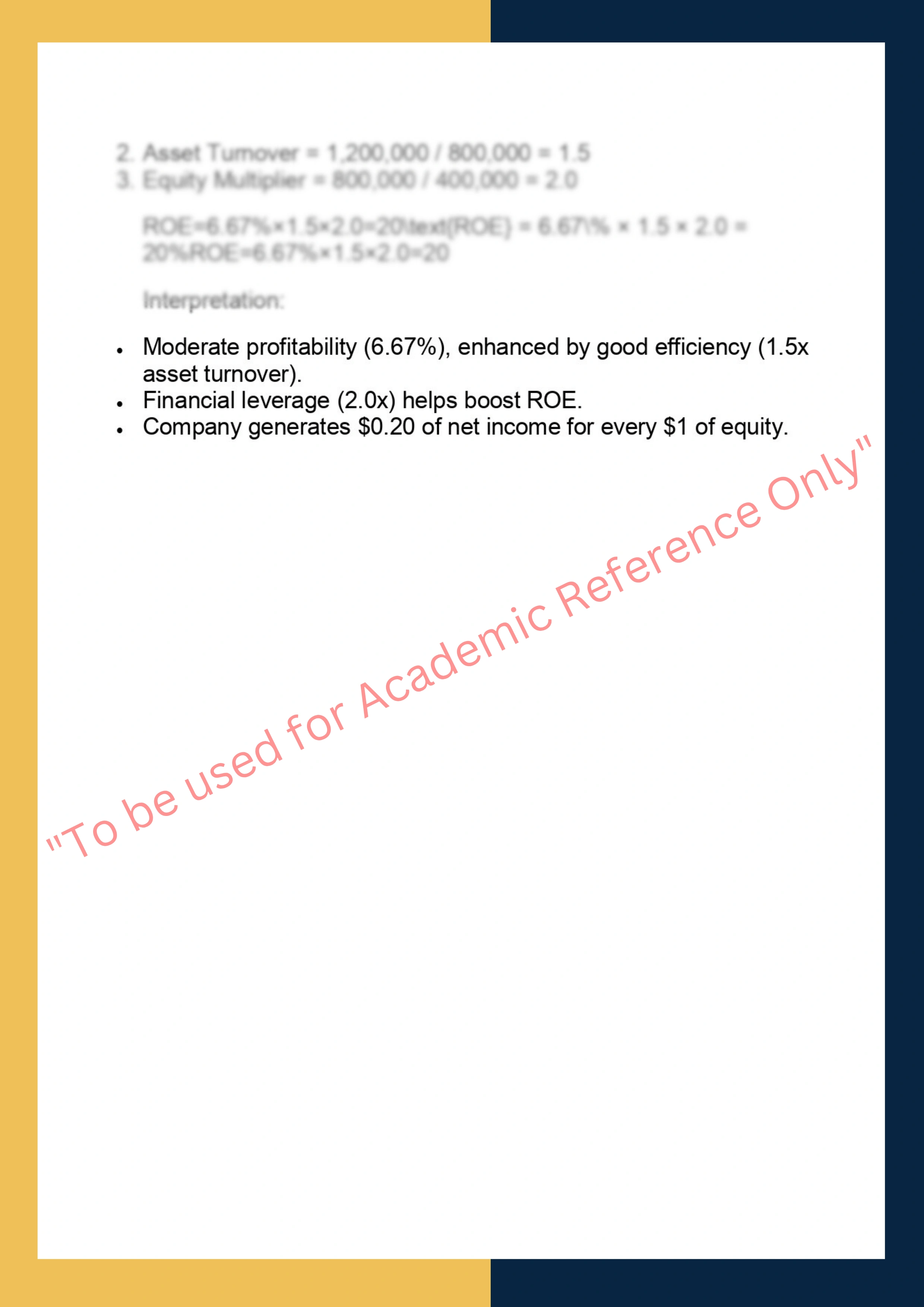 FINC6019 – Financial Statement Analysis &  Reporting 6