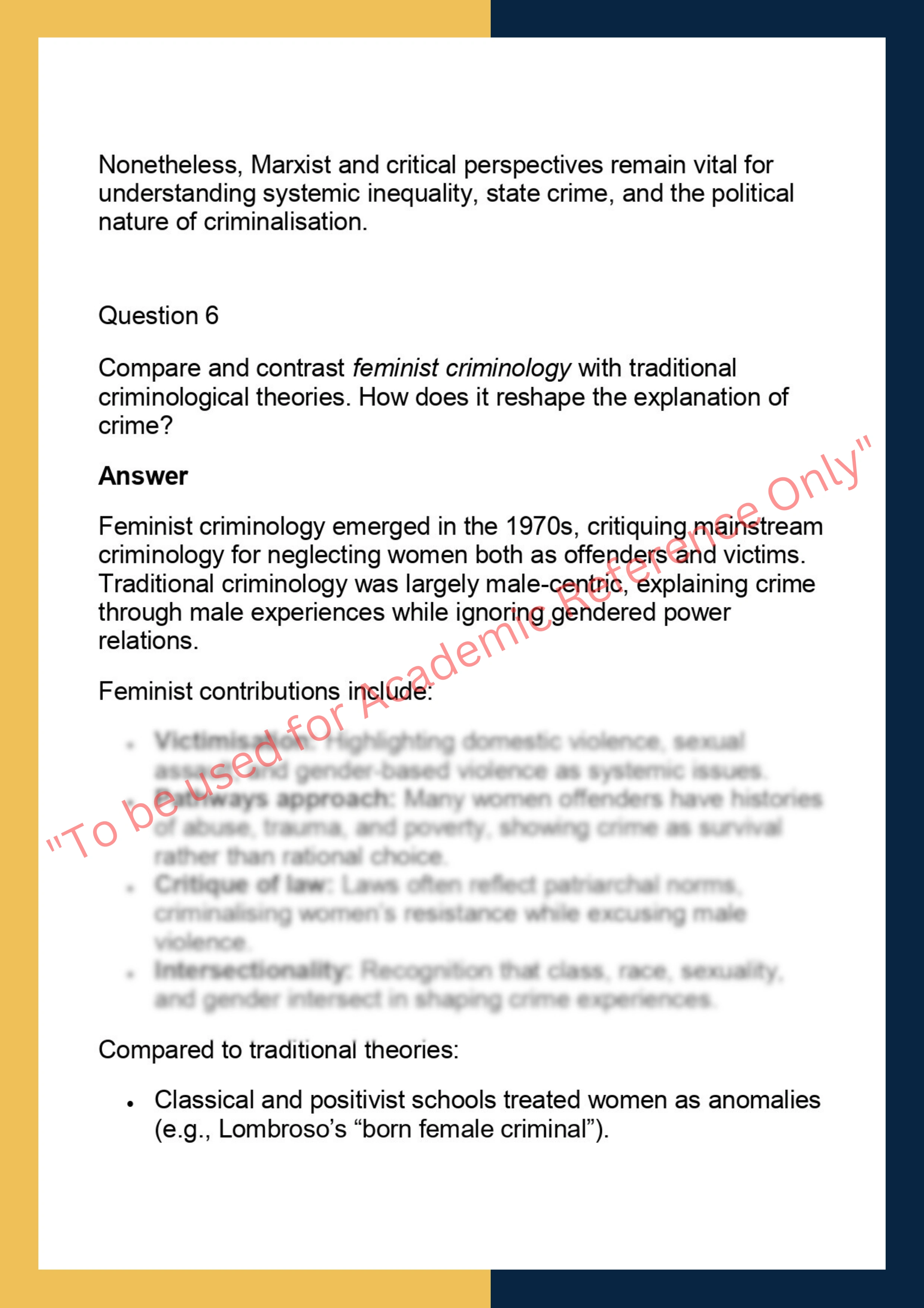 LAWS6048 –  Explaining Crime 7