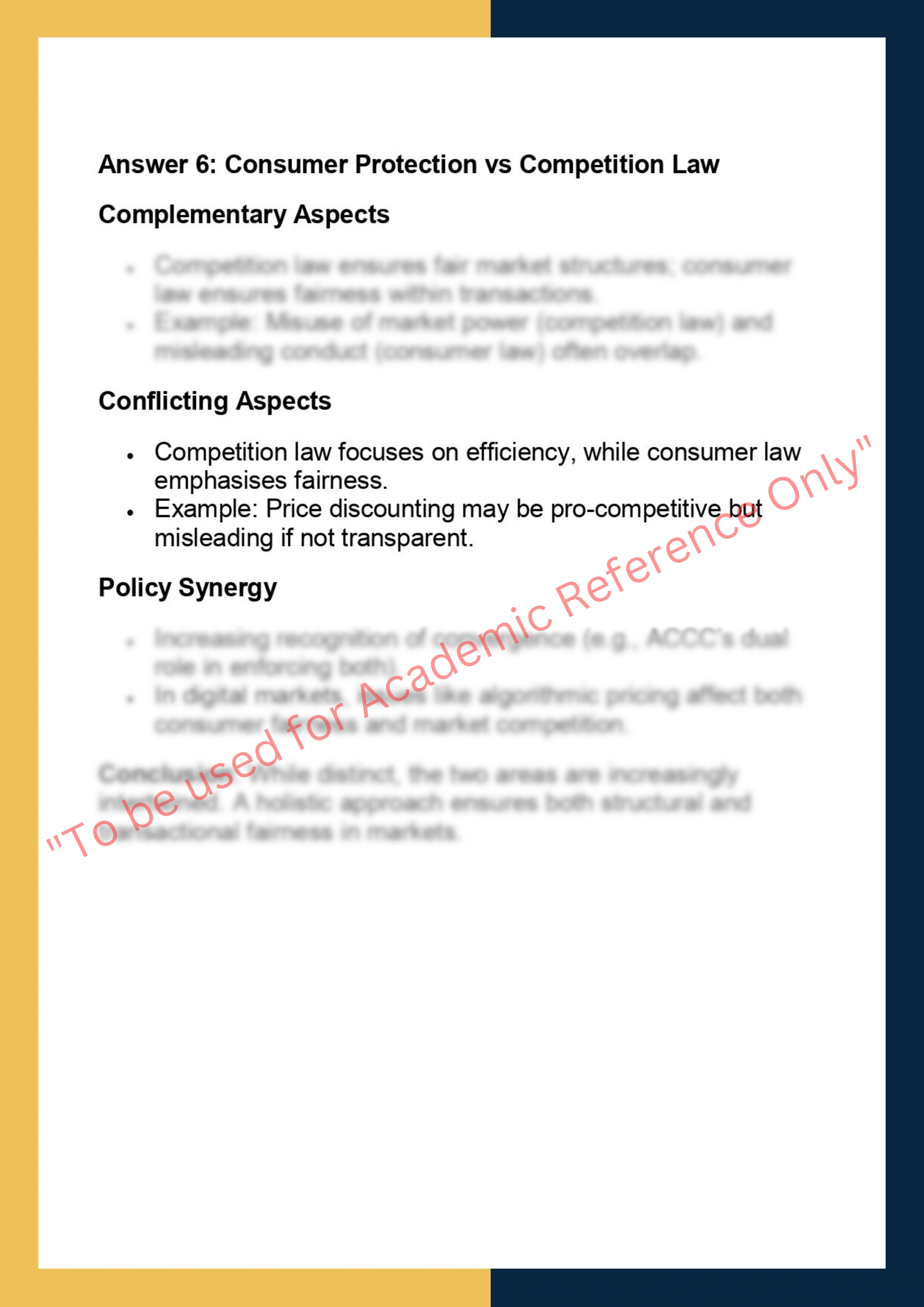 LAWS90070  – Consumer Protection 7