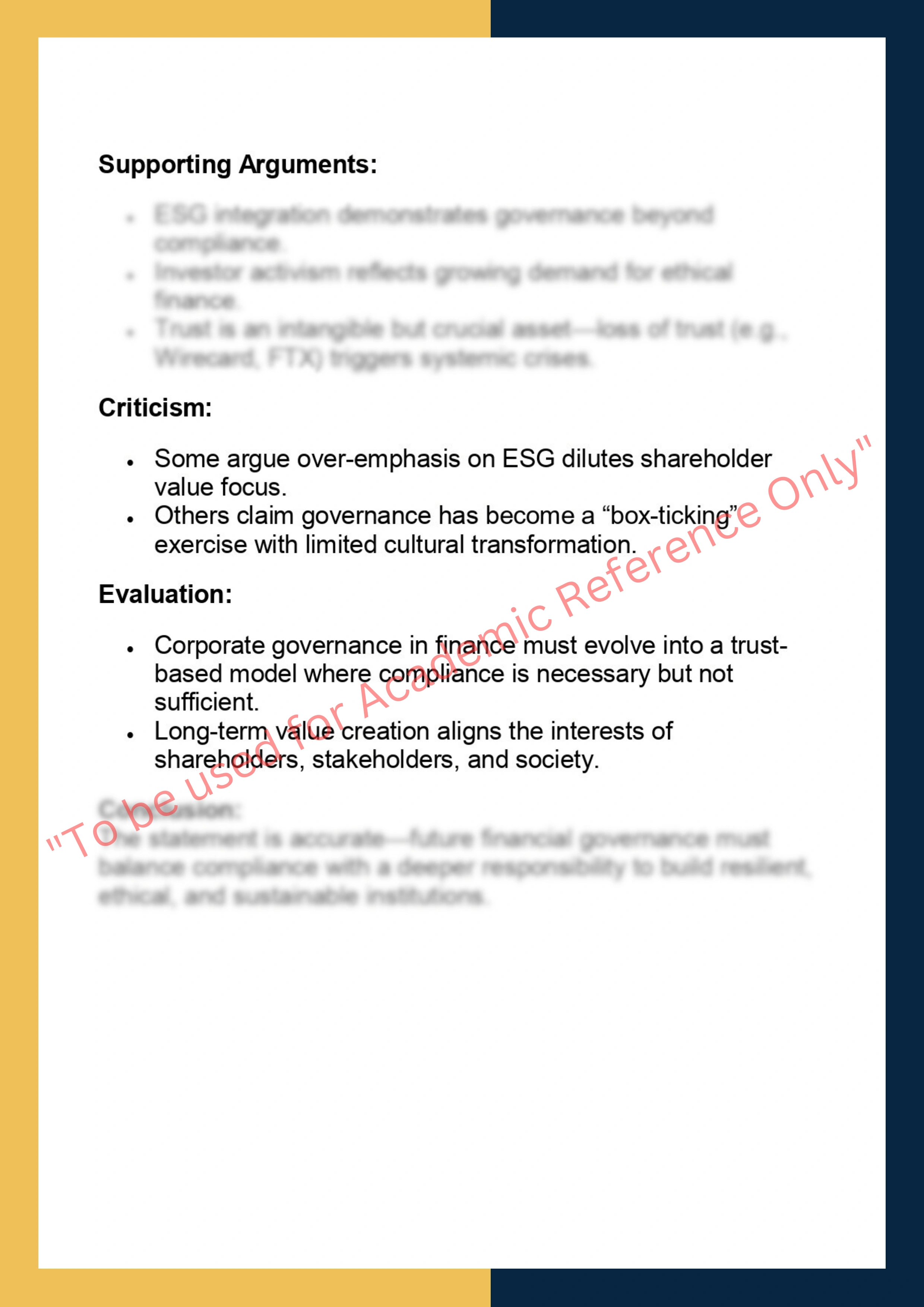 SOLM012 – Corporate Governance and Responsibility in Finance 7