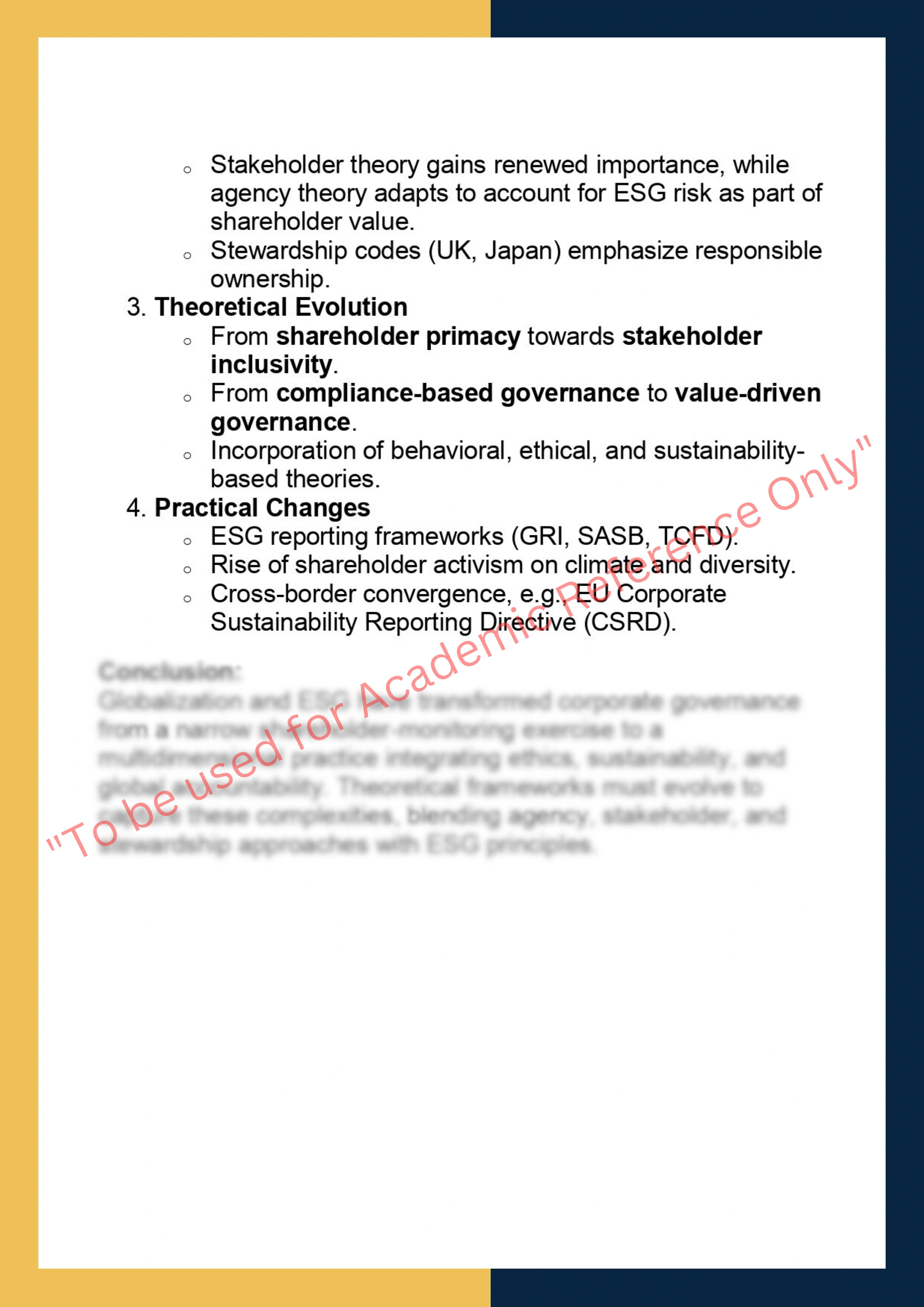 SOLM022 –  Corporate Governance: Foundational and Theoretical 7