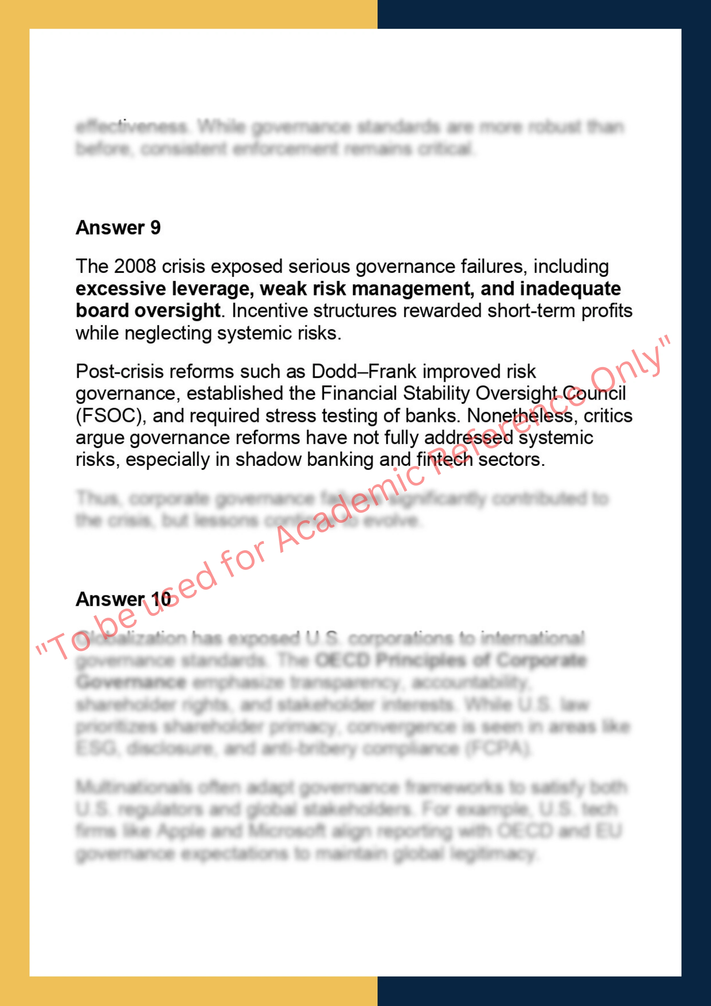 SOLM023 –  Corporate Governance: Operation and Practice 7