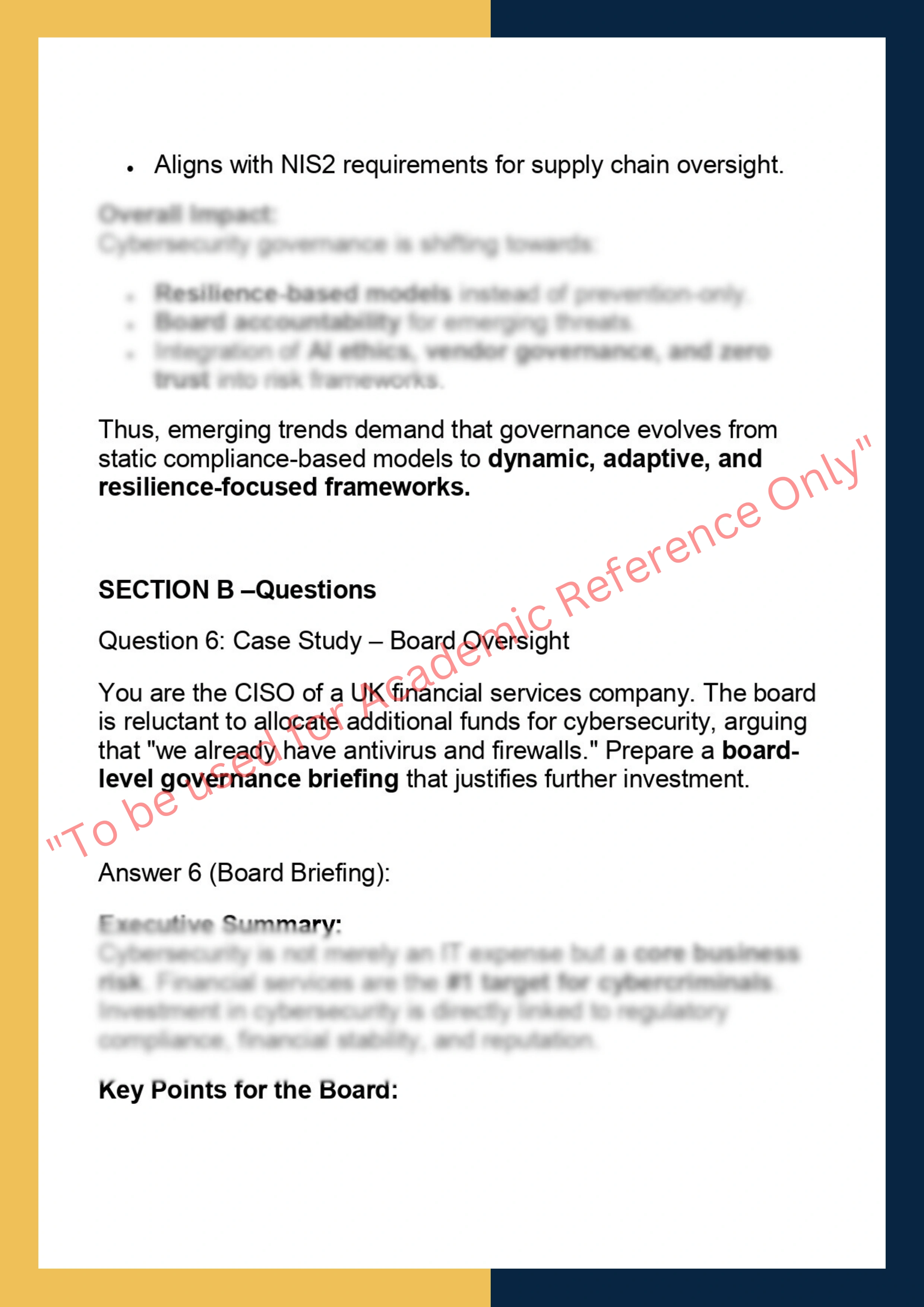 CYBR7004 – Cybersecurity & Risk Governance 7