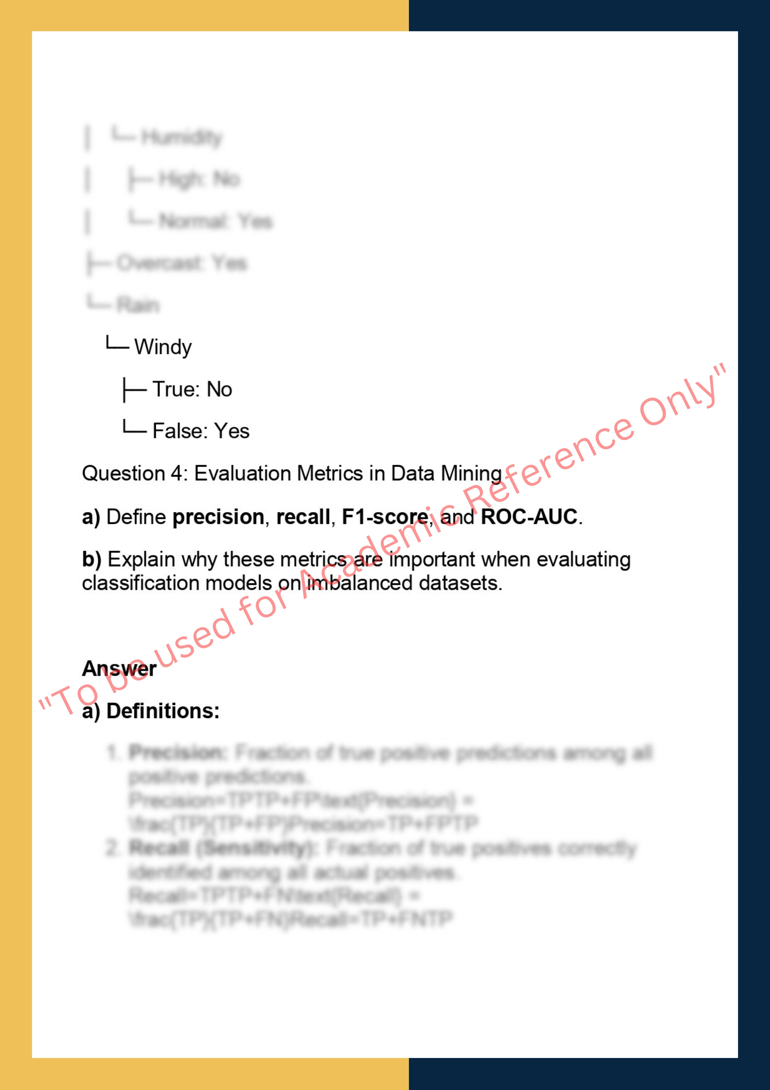 COMP 5318 – Data Mining and Knowledge  Discovery 7