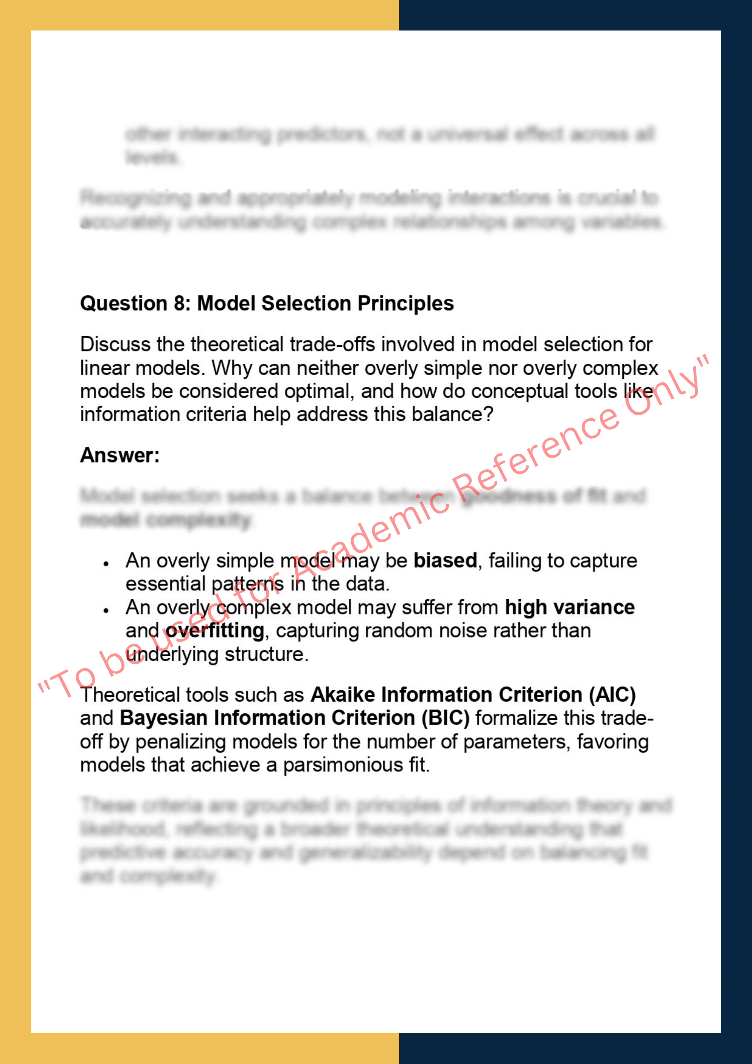 STAT 670- Advanced Linear Models 7