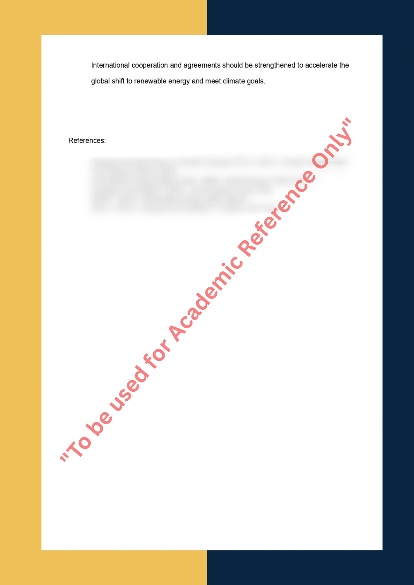 Essay Writing Sample solution on Topics - The Role of Renewable Energy in Combating Climate Change 4