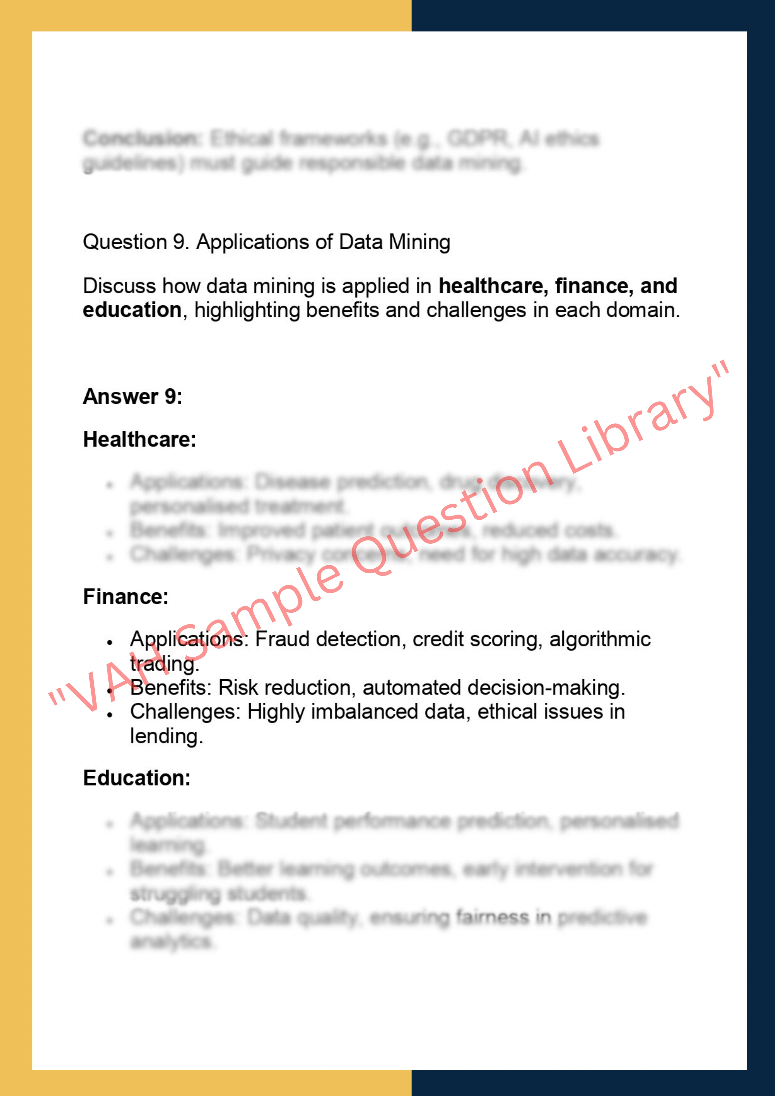 AC53013 – Introduction to Data Mining 8