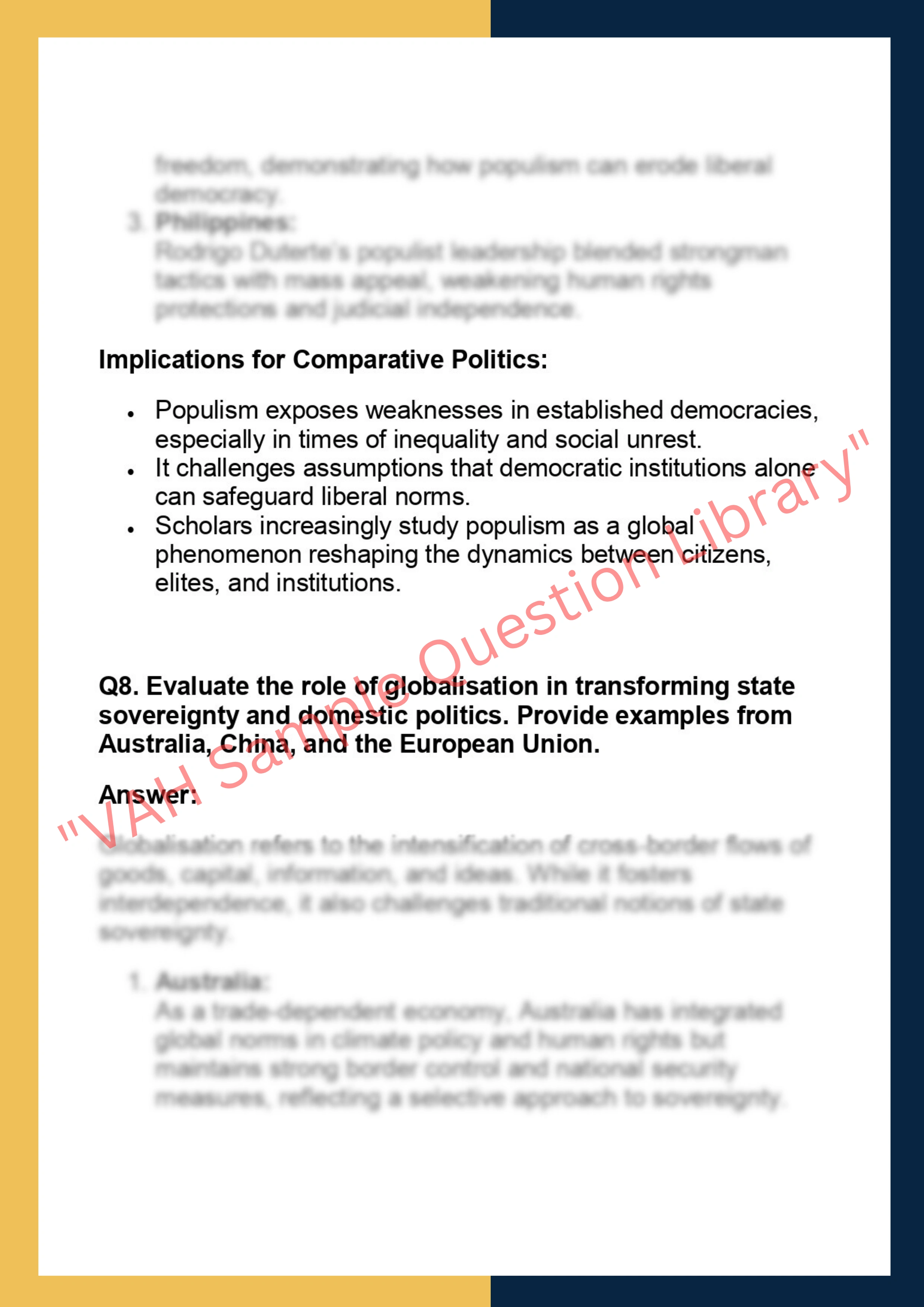 POL201 –  Comparative Politics 8