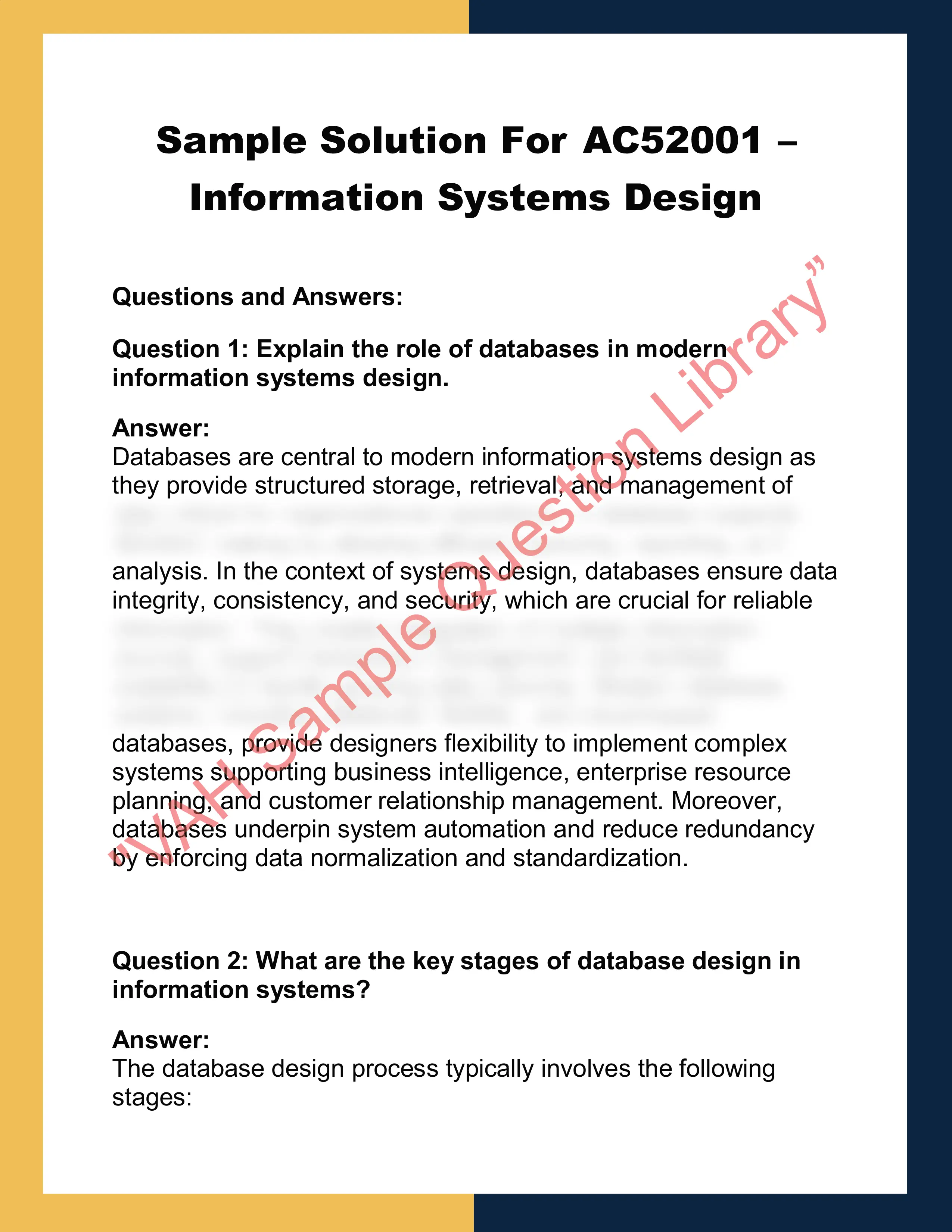 AC52001 – Information Systems Design 0