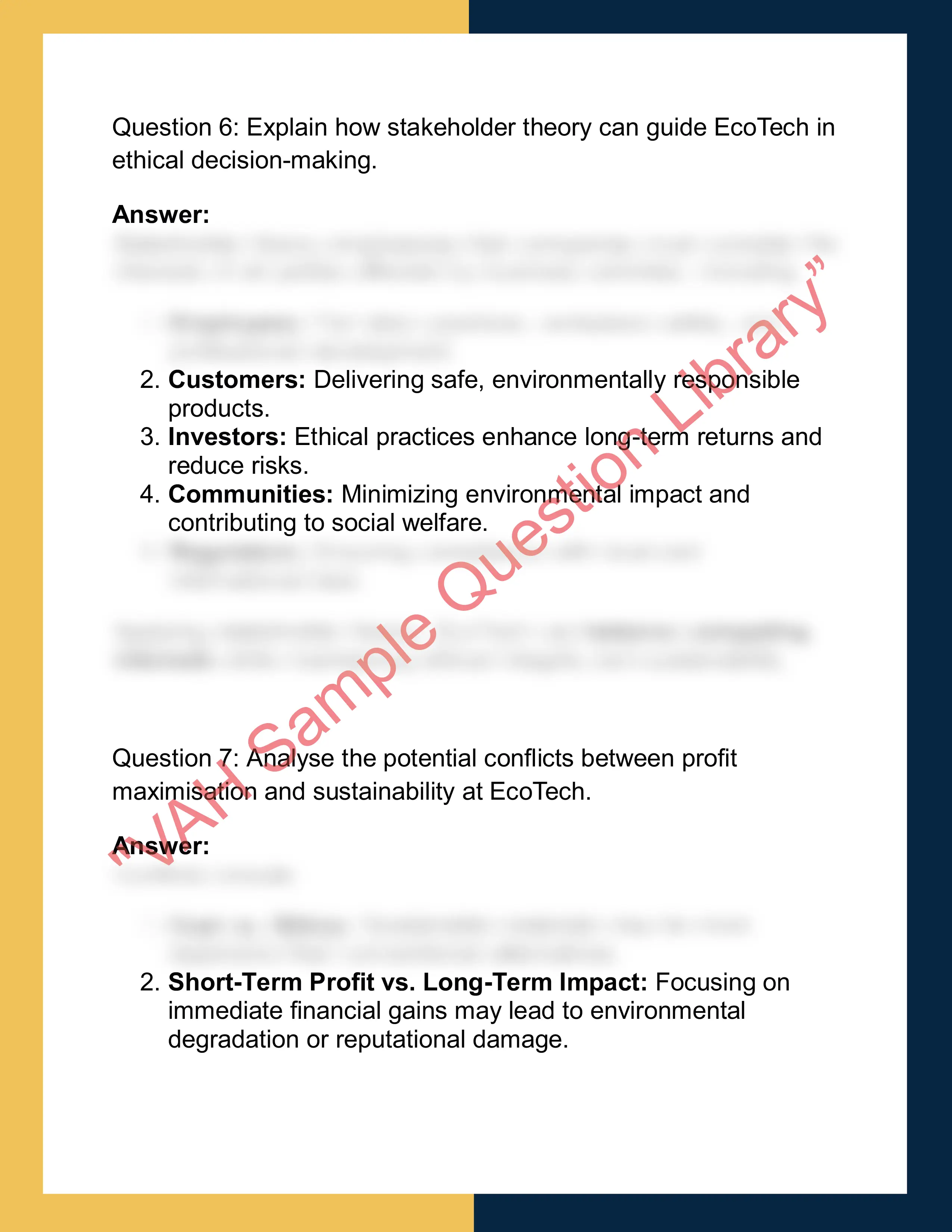 BS6002B – Business Ethics  & Sustainability 4