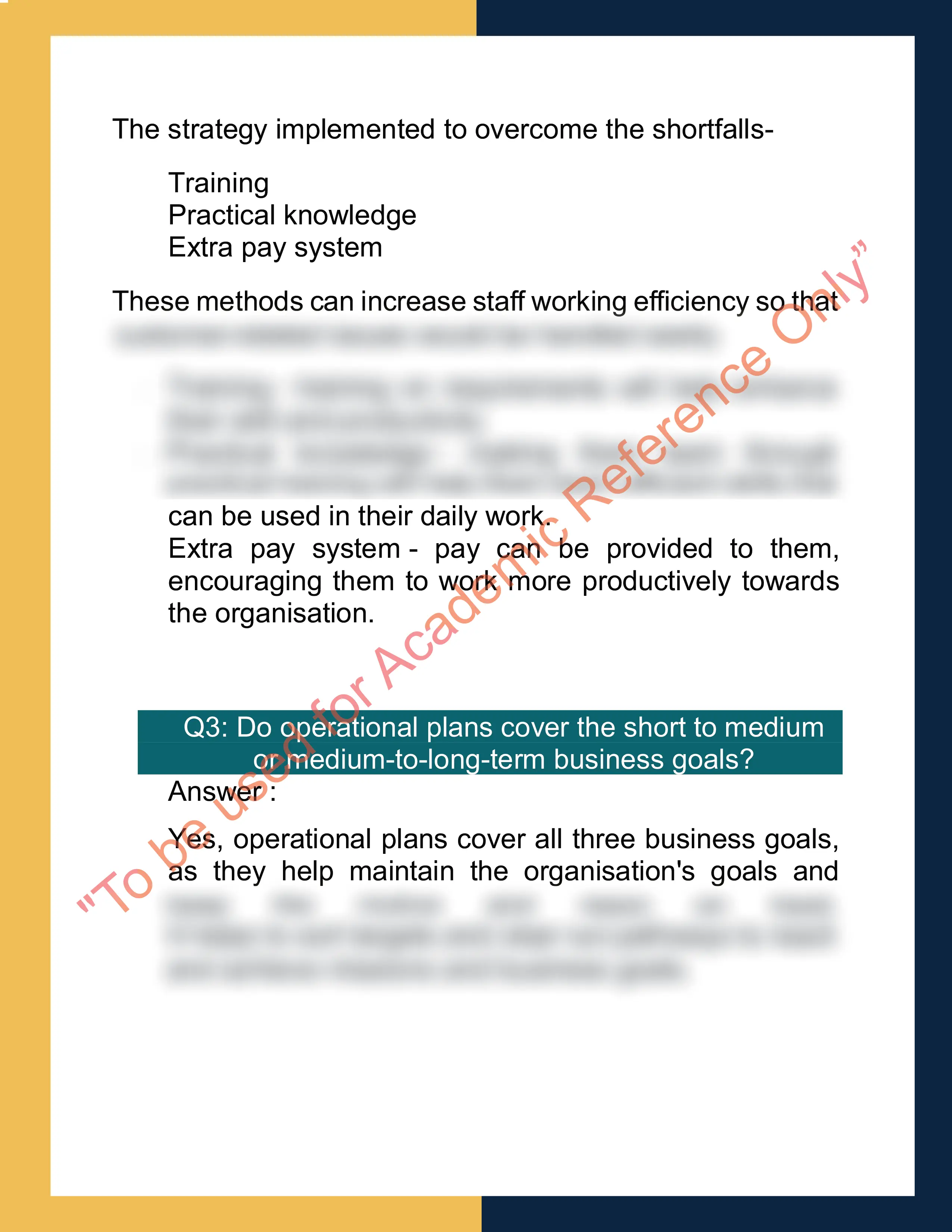 Sample Solution for BSBMGT517 Manage operational plan 1