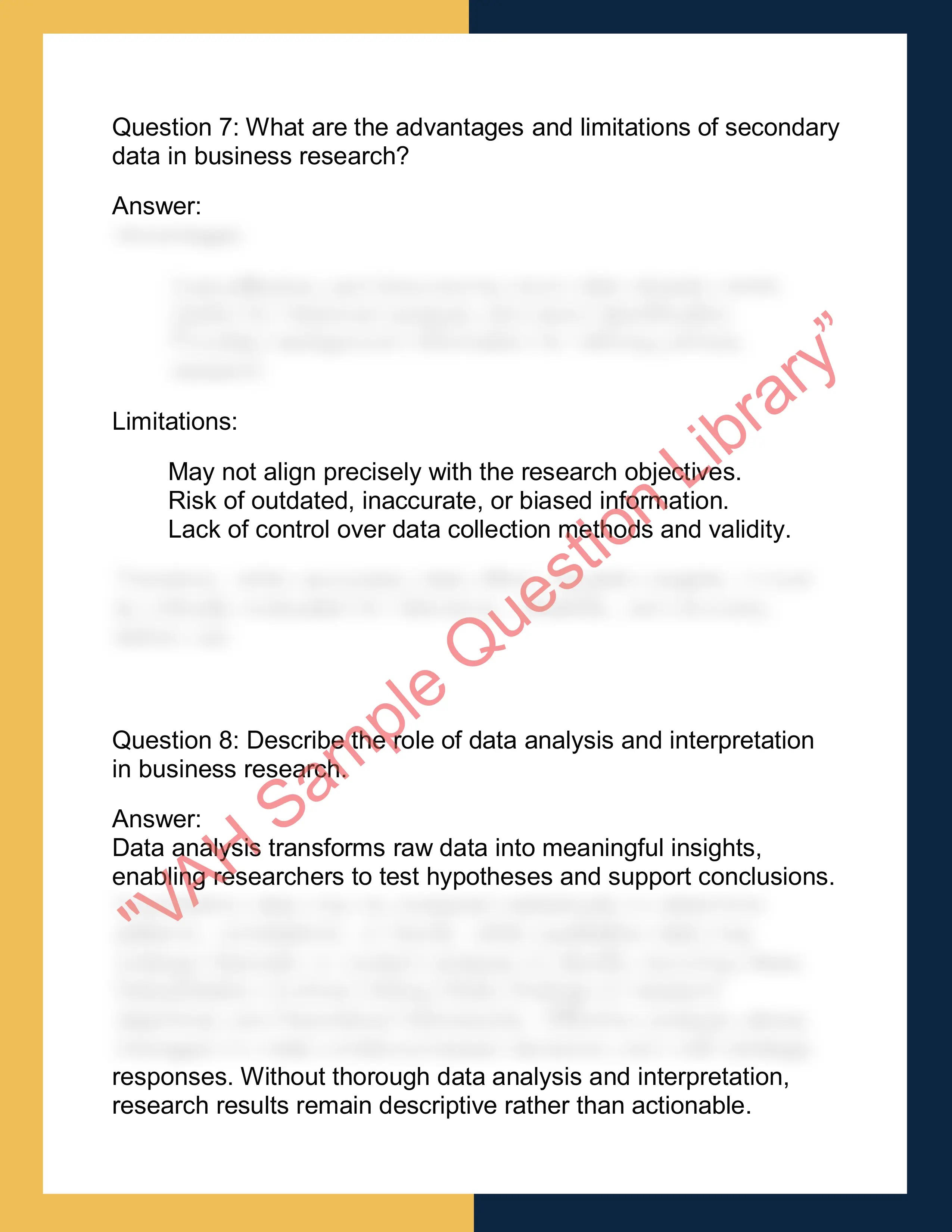 BUSM7025 – Business Research  Methods 4