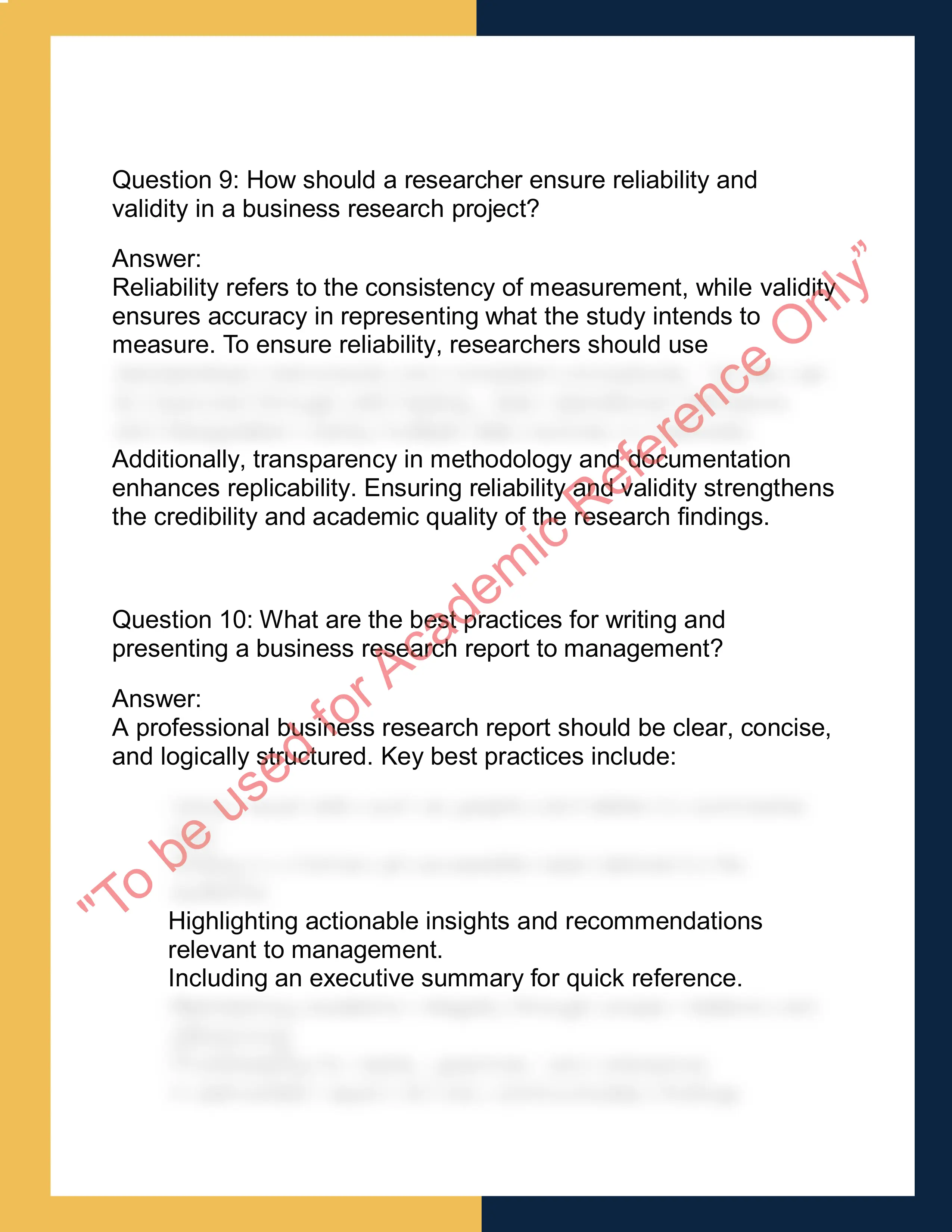 BUSM7025 – Business Research  Methods 5