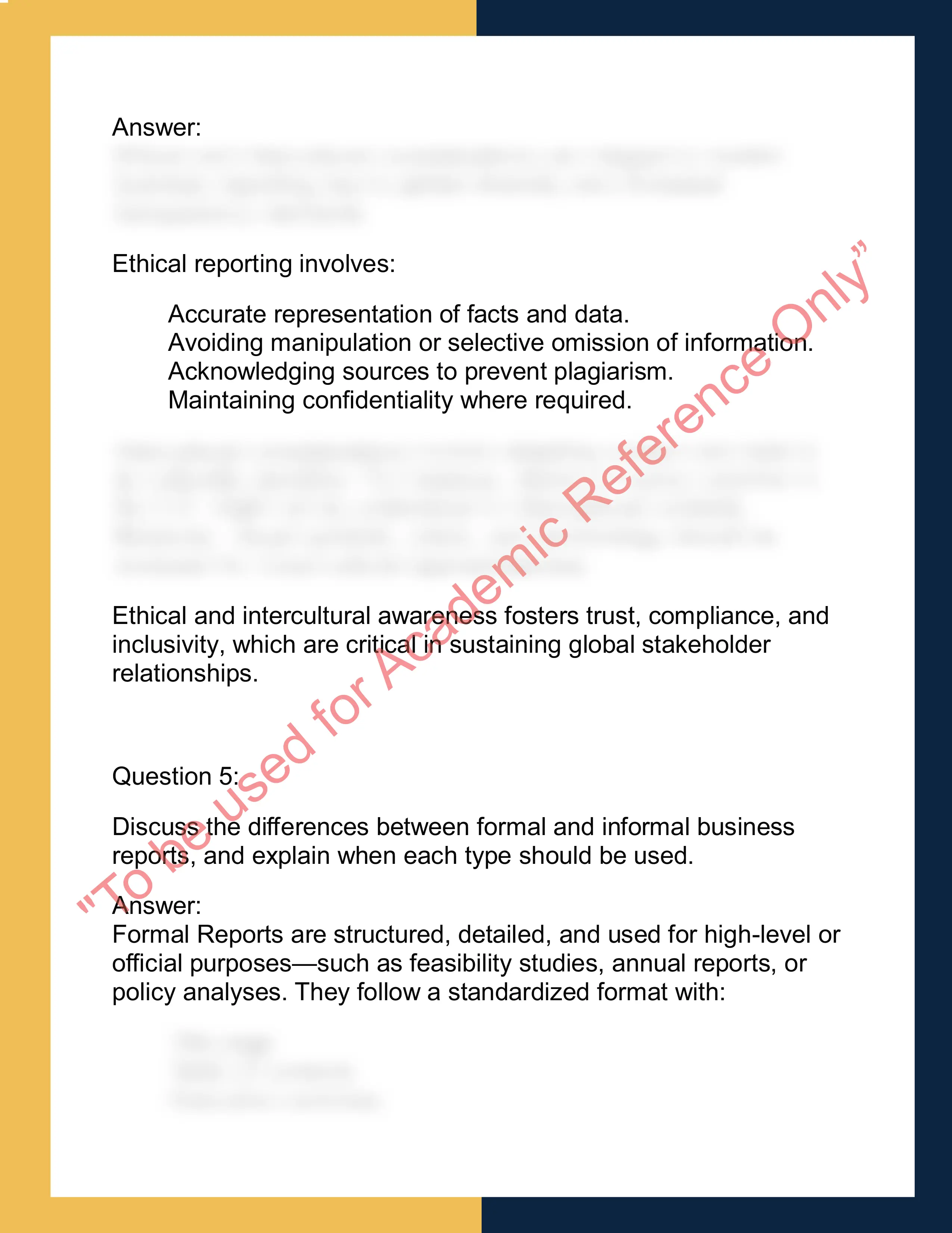 BUSN650 – Advanced Business Writing  and Professional Reporting 3