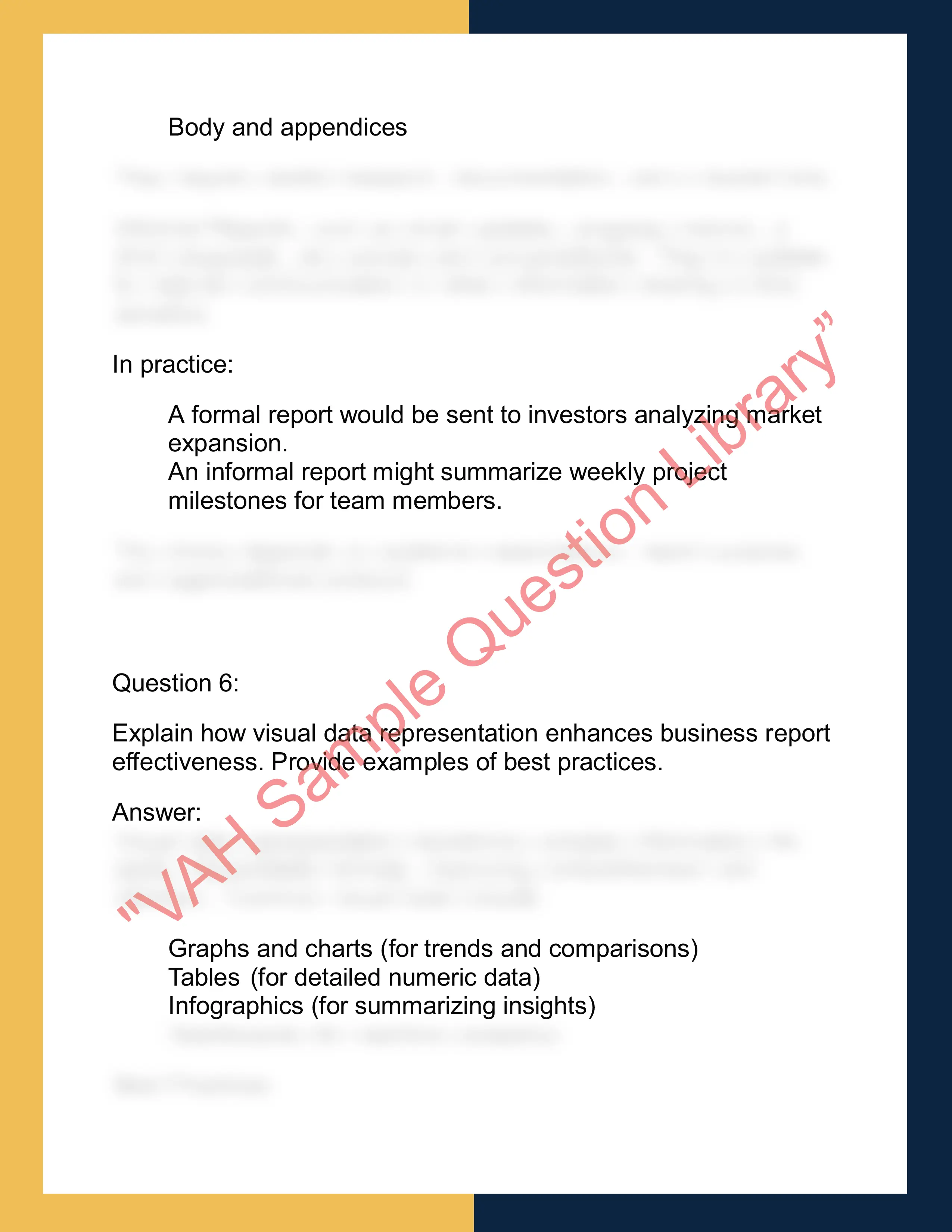 BUSN650 – Advanced Business Writing  and Professional Reporting 4