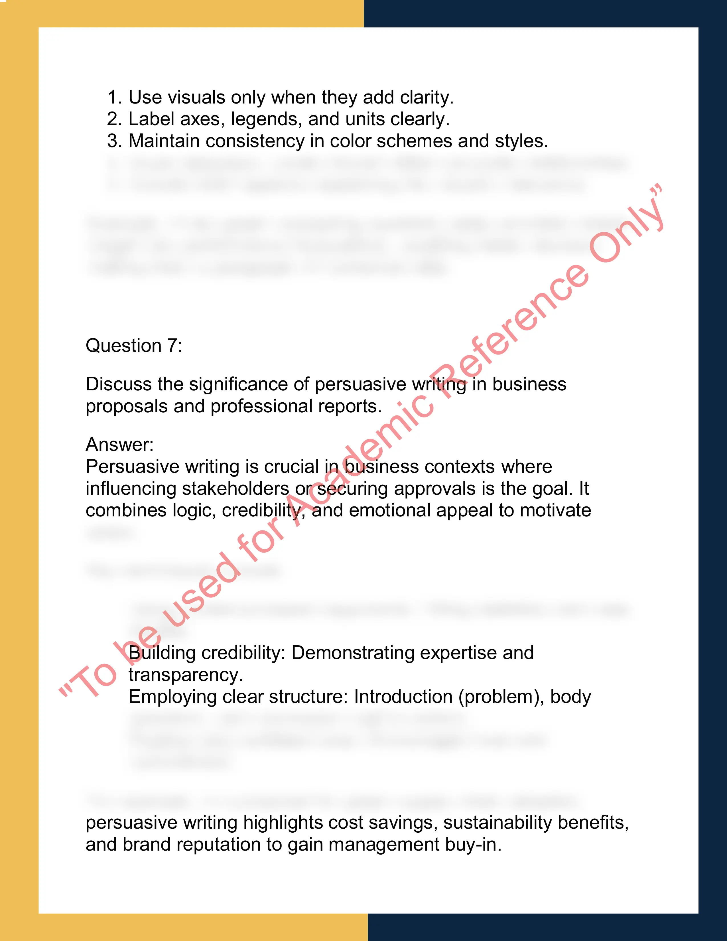 BUSN650 – Advanced Business Writing  and Professional Reporting 5