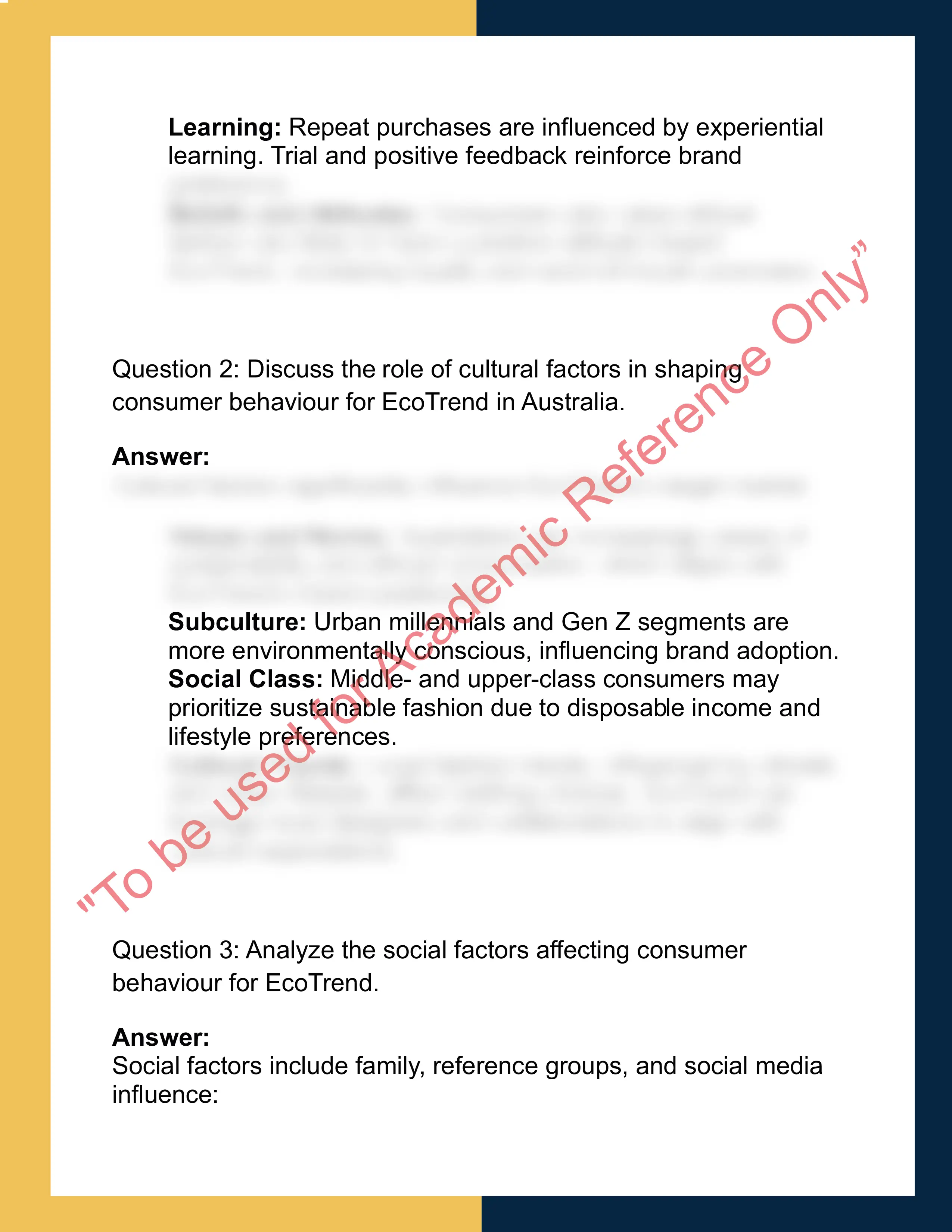 CB6002 – Consumer  Behaviour 1