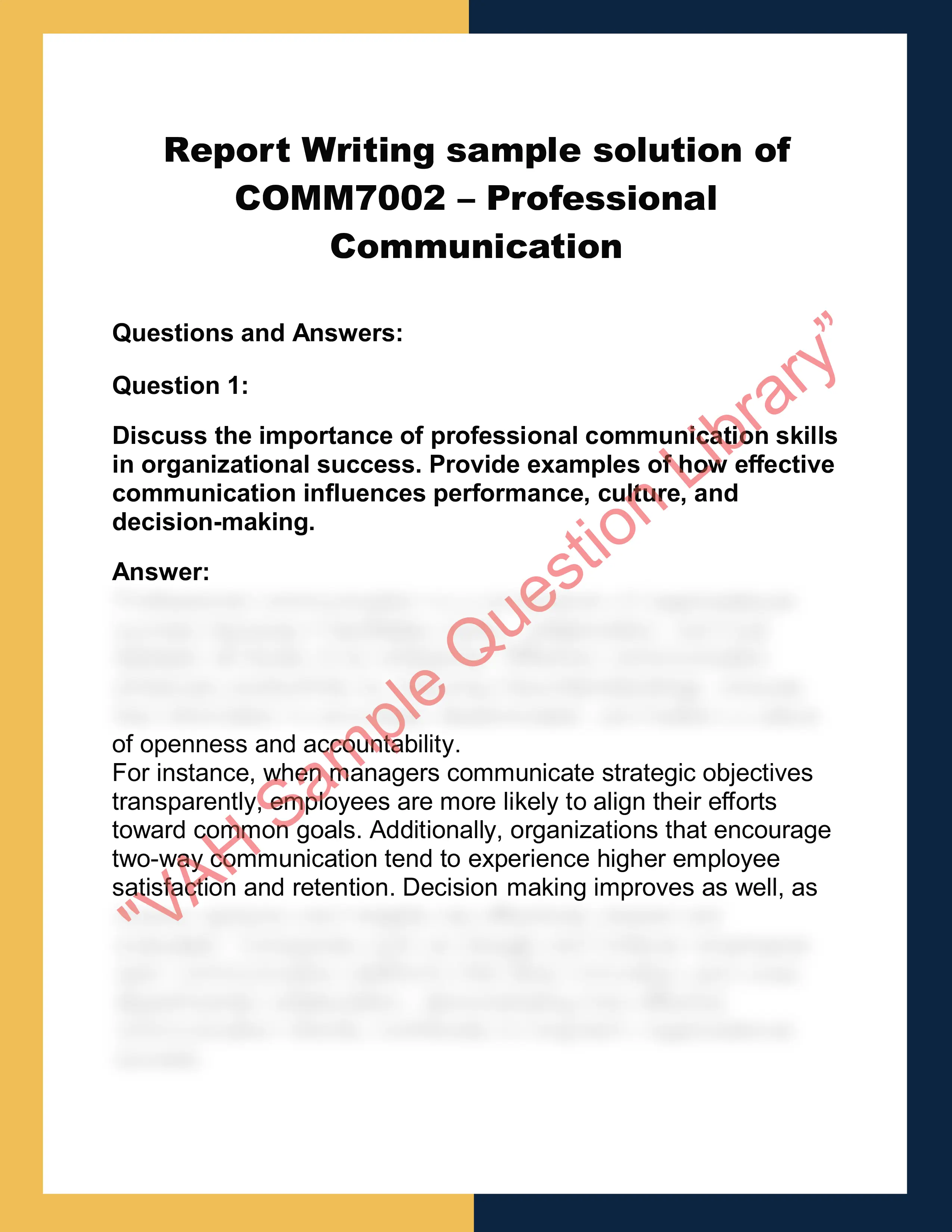 COMM7002 – Professional  Communication 0