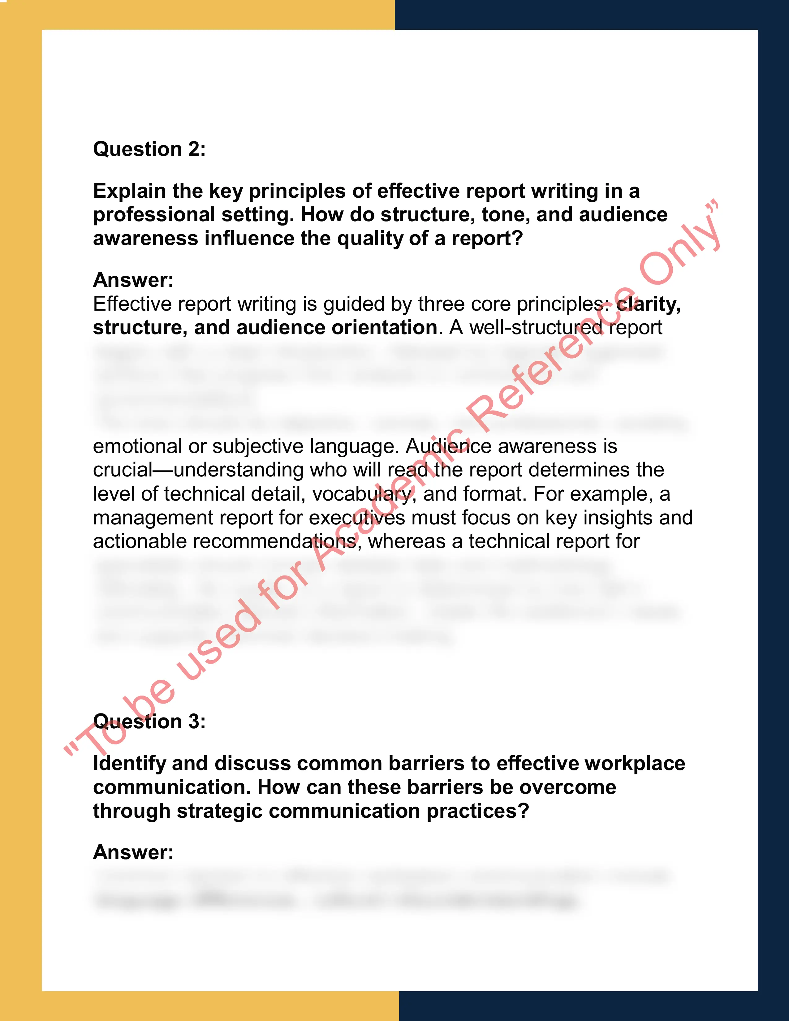 COMM7002 – Professional  Communication 1