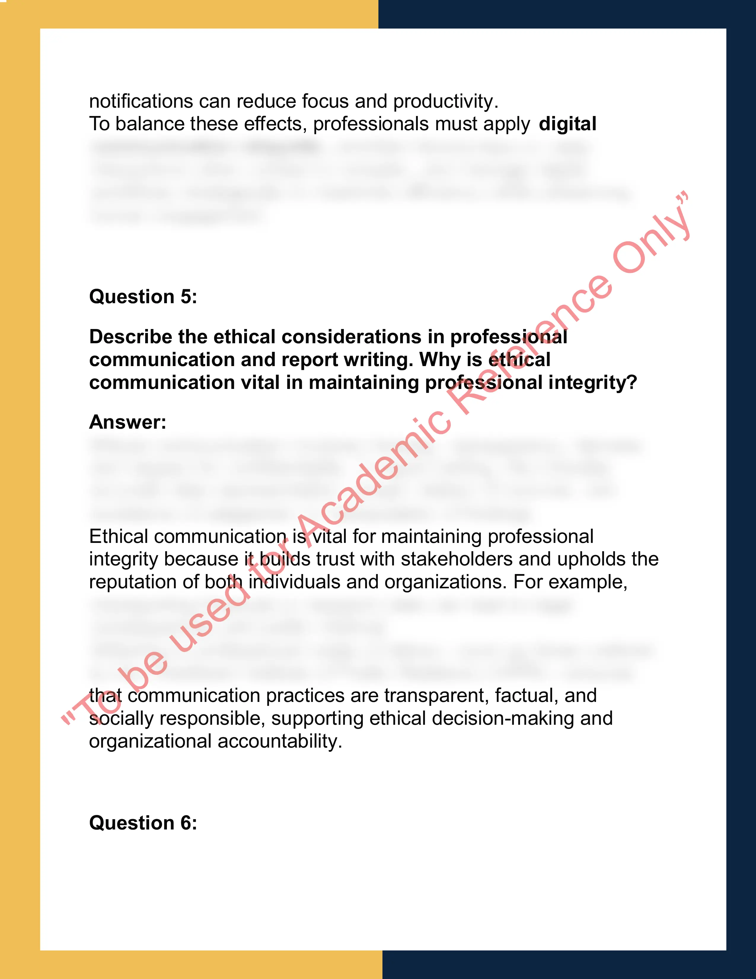 COMM7002 – Professional  Communication 3