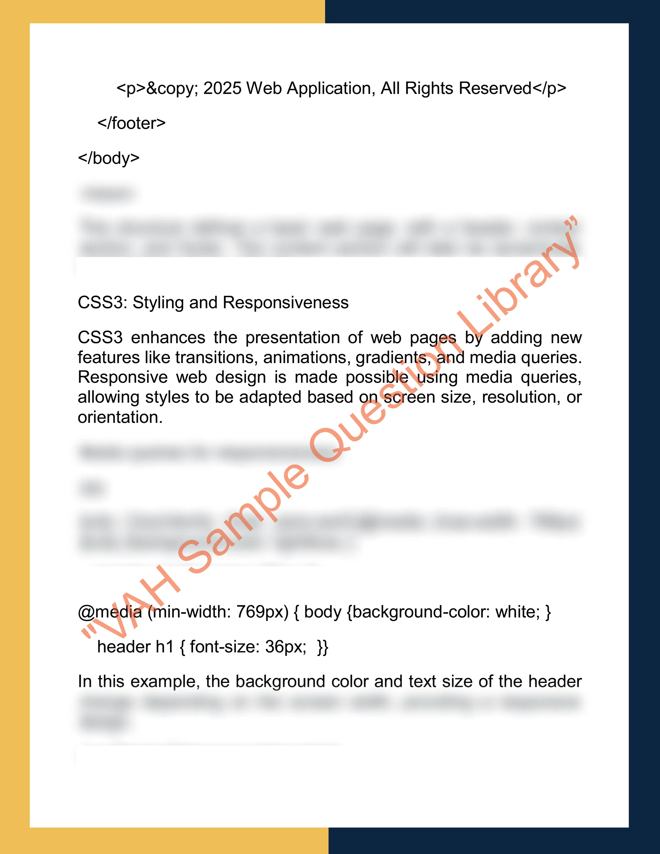 Assignment sample solution of COMS108 - Web Design and Development 2