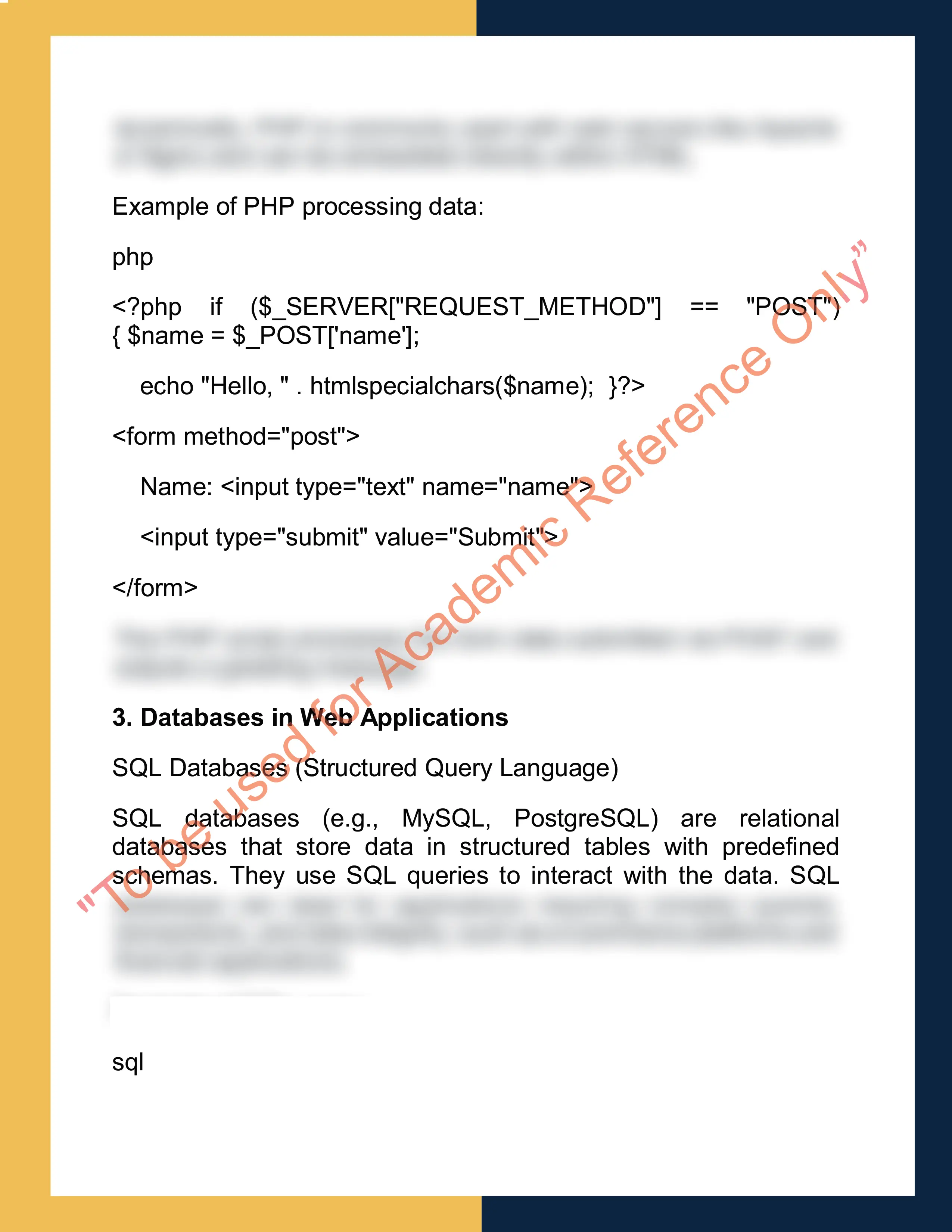 Assignment sample solution of COMS108 - Web Design and Development 5