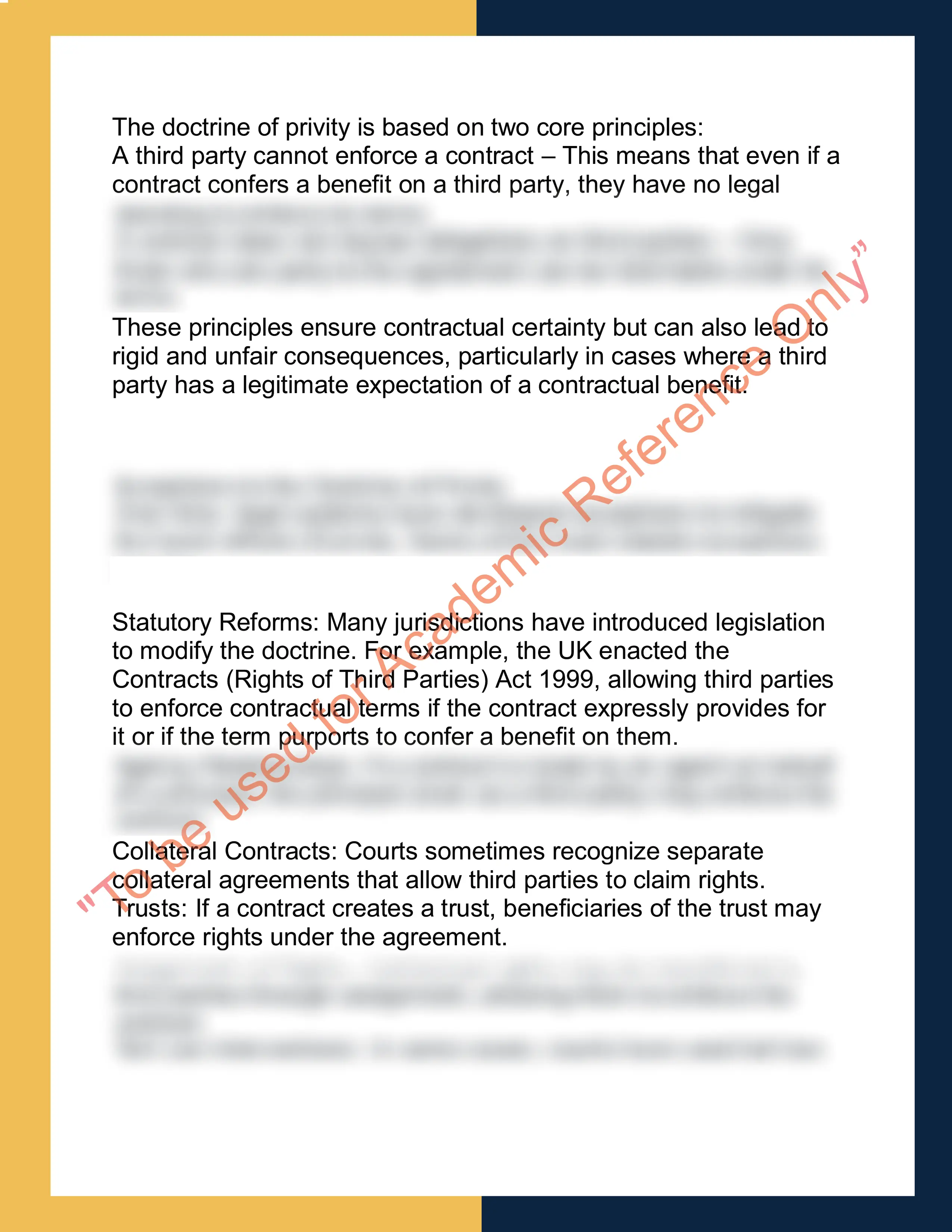 Assignment sample solution of CONTRALAW300 - Contract Law 1