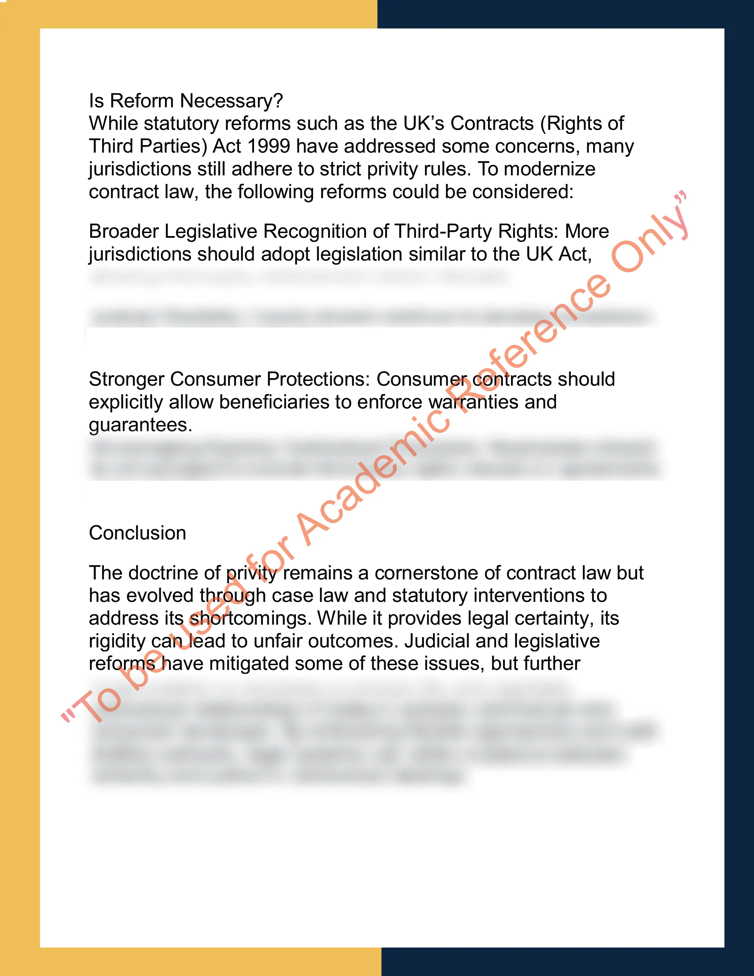 Assignment sample solution of CONTRALAW300 - Contract Law 3