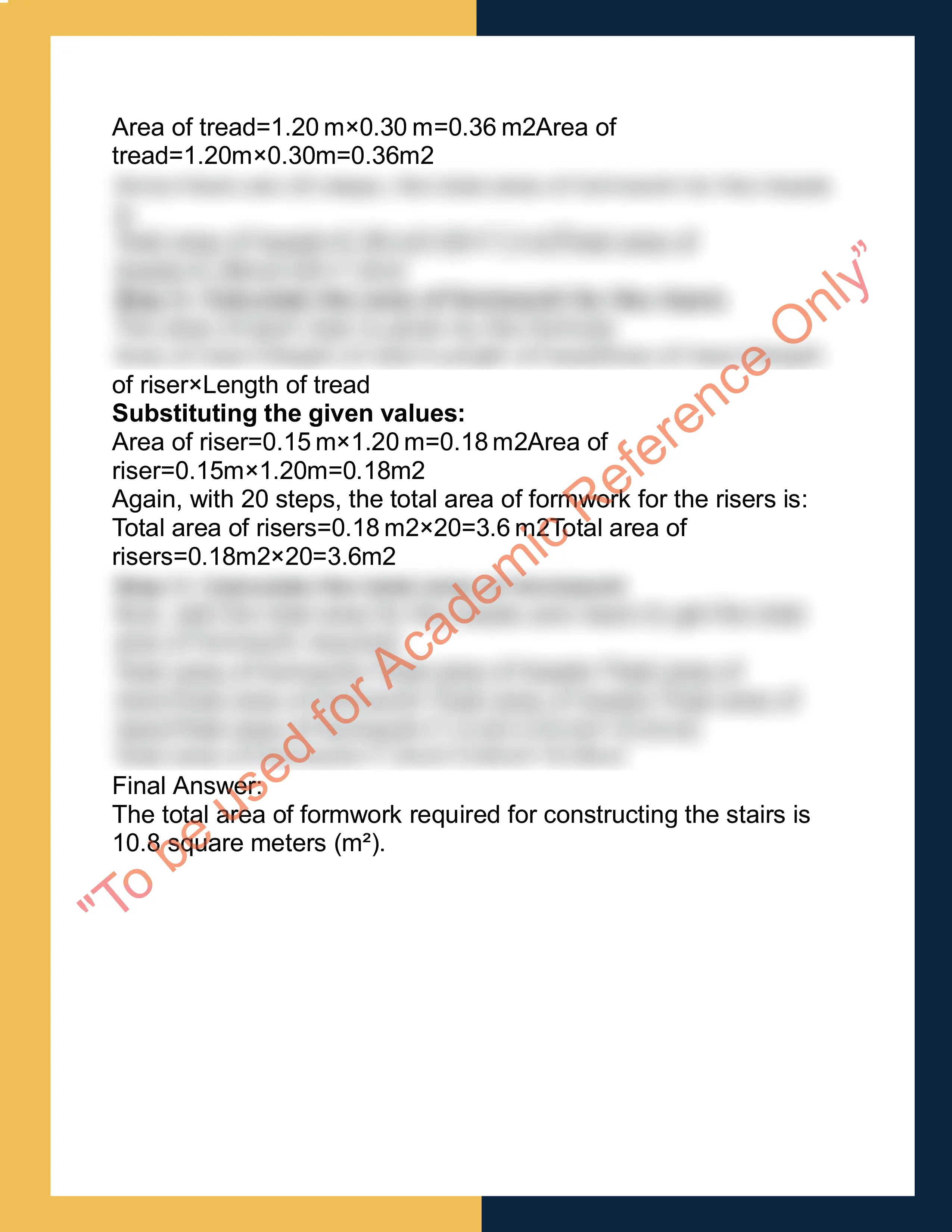 Sample Solution for CPCCCA3018 - Construct, erect and dismantle formwork for stairs and ramps 1