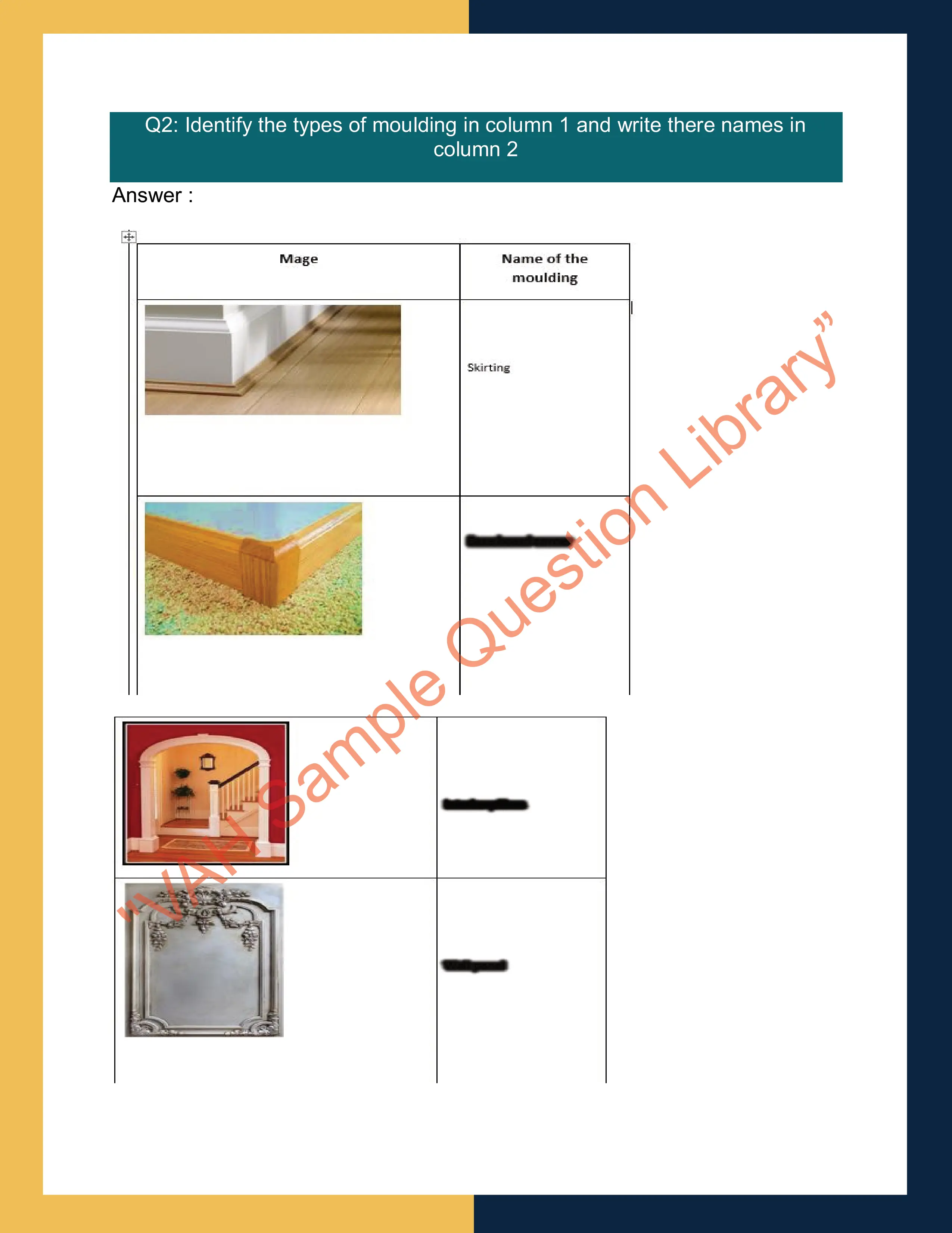 Sample Solution for CPCCCA3024-Install lining, panelling and moulding 2