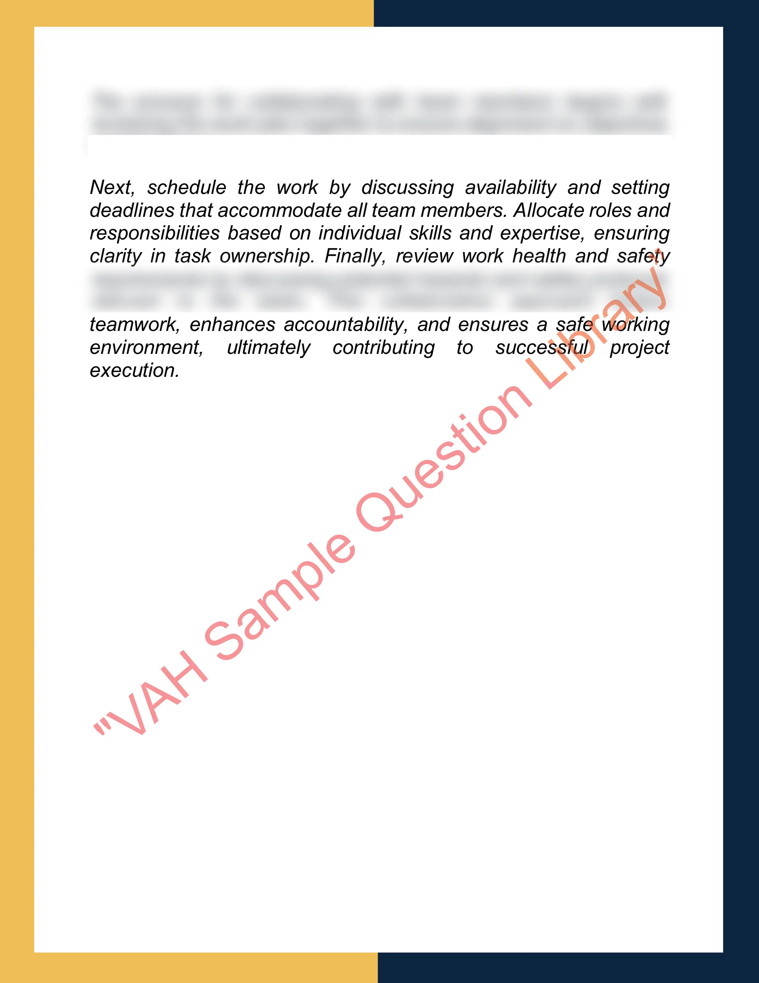 Sample Solution for CPCCOM1013 - Plan and Organise Work. 2