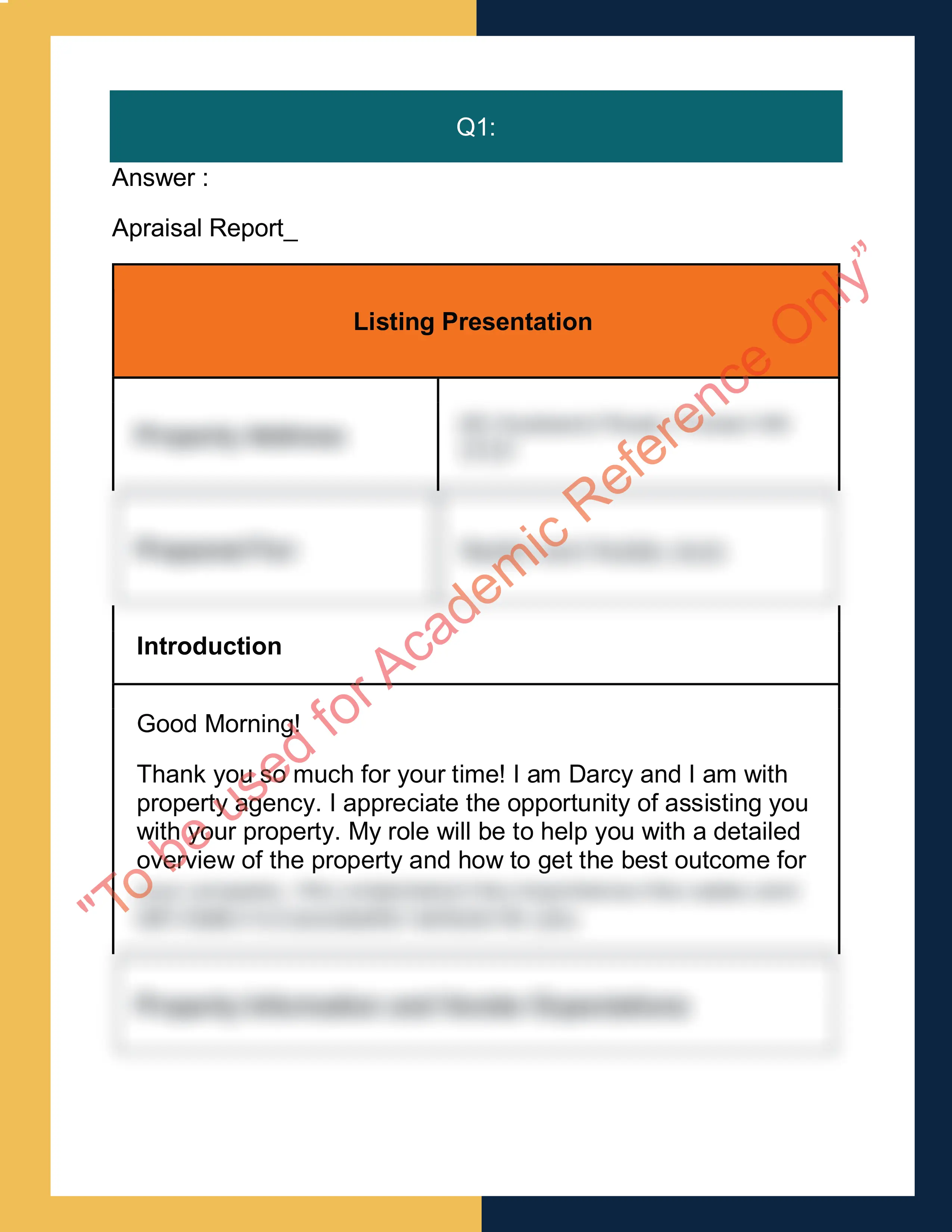 Assignment sample solution of CPPREP4103 - Establish Vendor Relationships 1