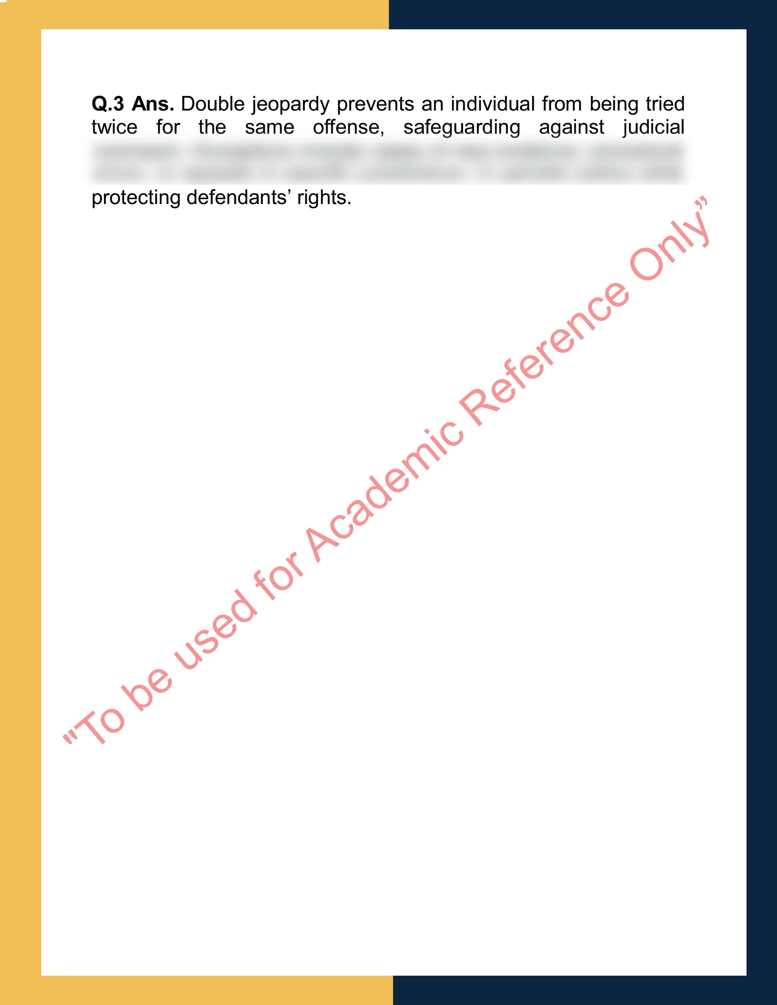 Assignment sample solution of CRL101 - Fundamentals of Criminal Law 1