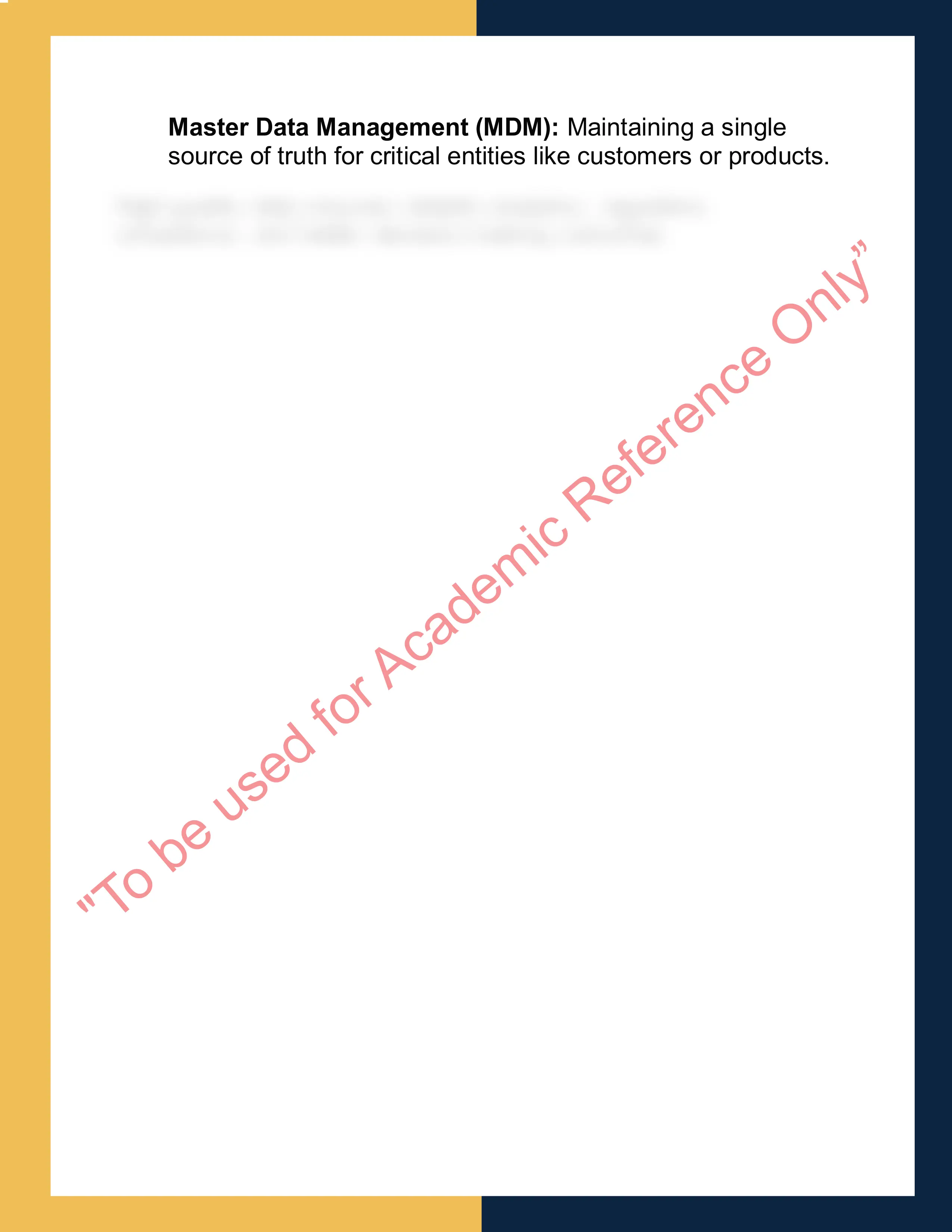 CS1S – Data Integration and Warehousing 5