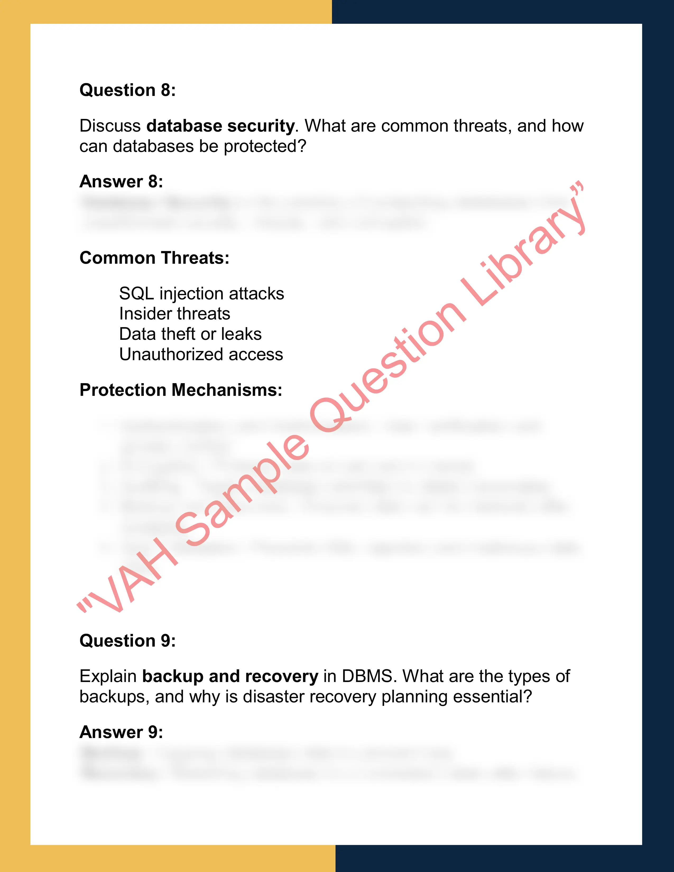 CS305 – Database Management Systems 6