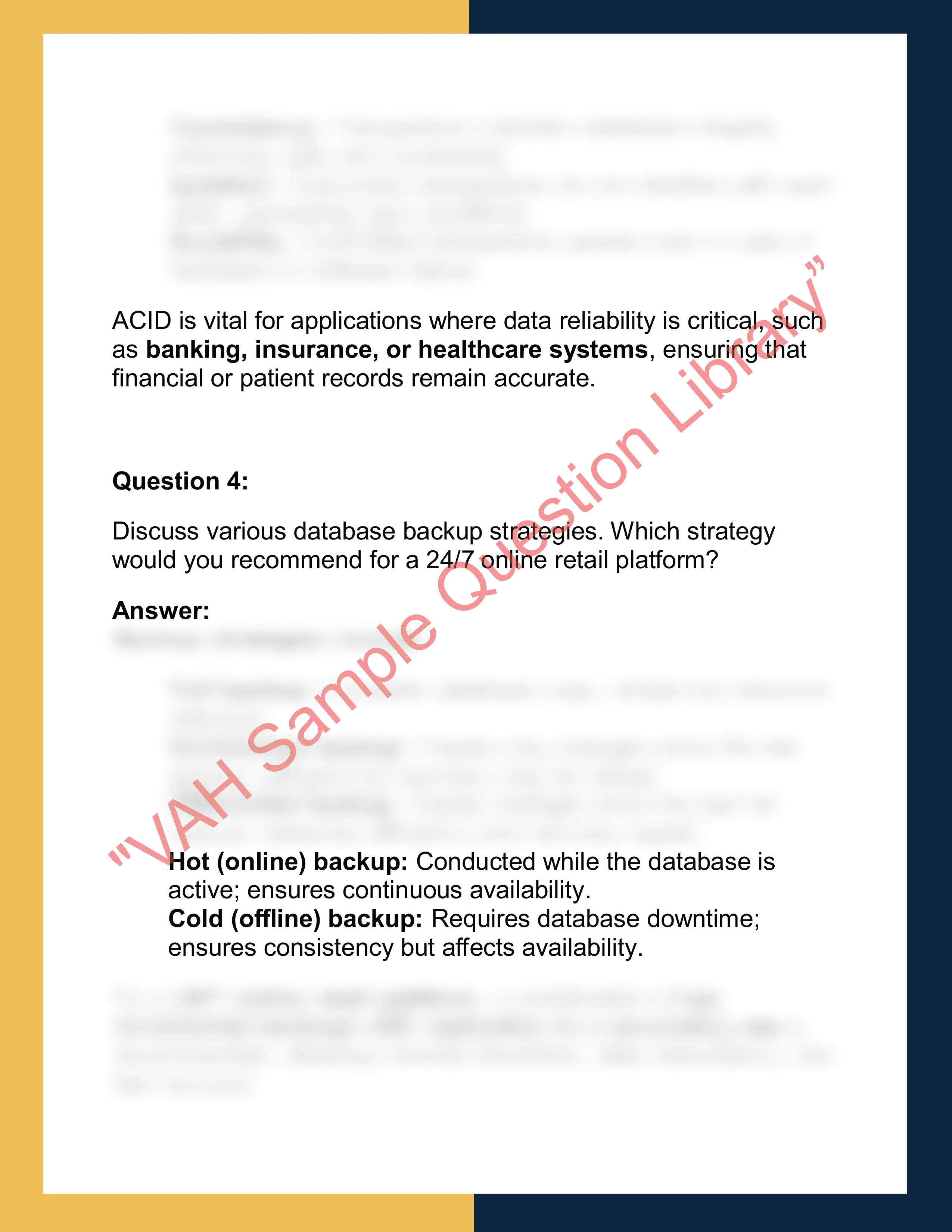 CS407 – Database Systems and  Administration 2