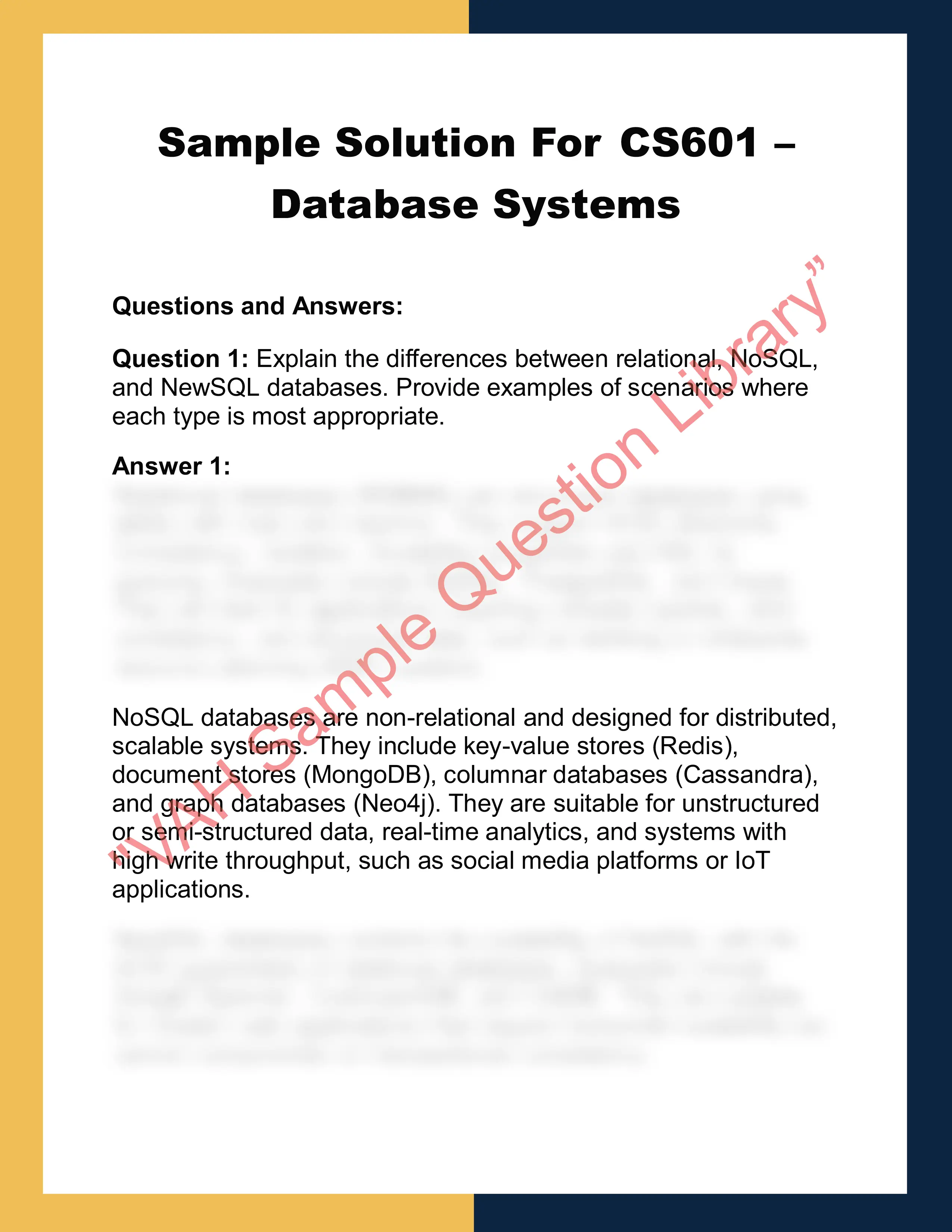 CS601 –  Database Systems 0