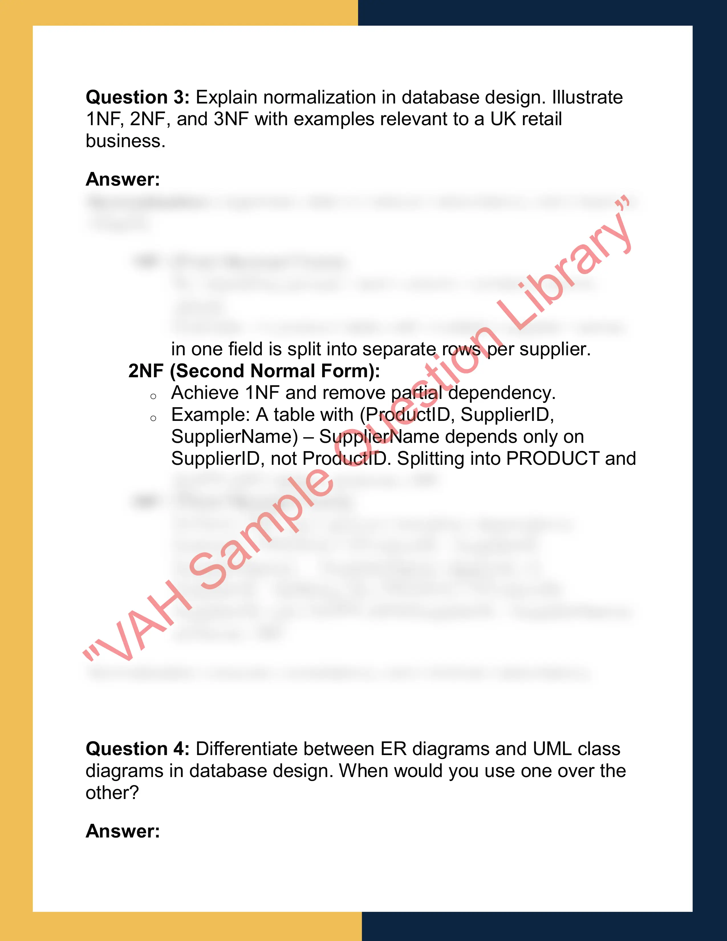 CS604 –  Database Design 2