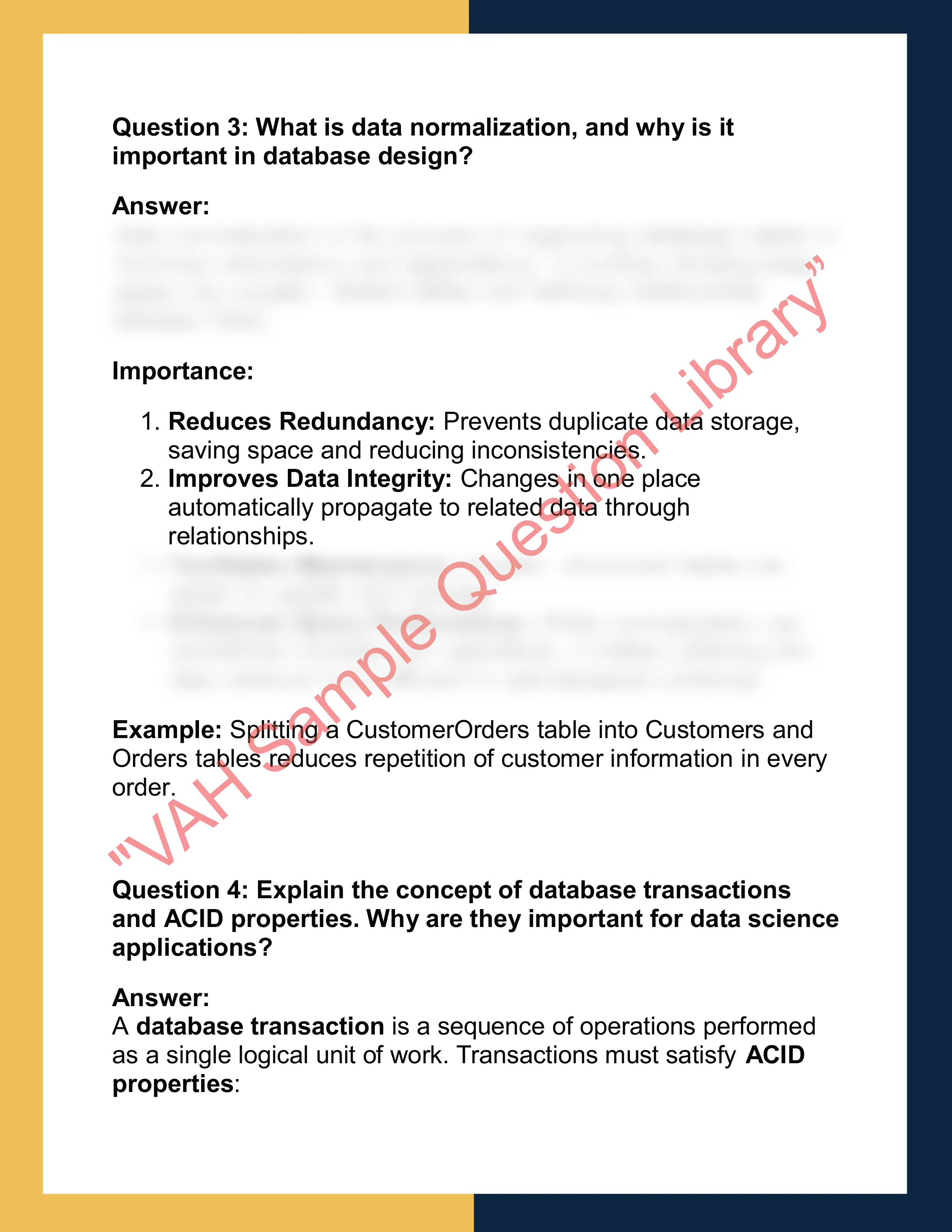 CSD – Database Systems for Data  Science 2