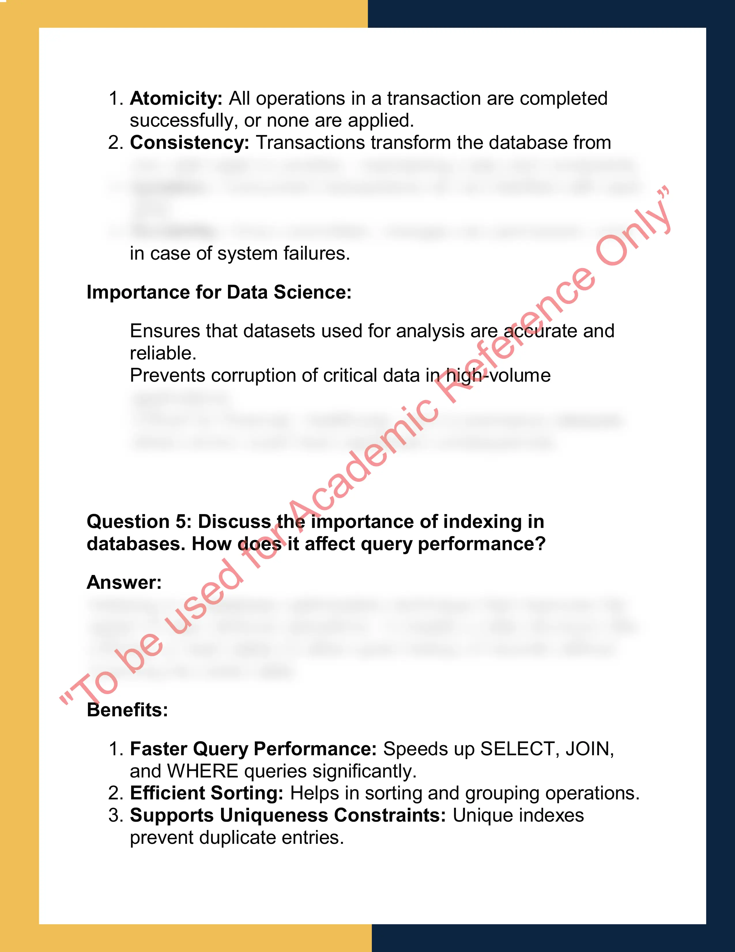 CSD – Database Systems for Data  Science 3
